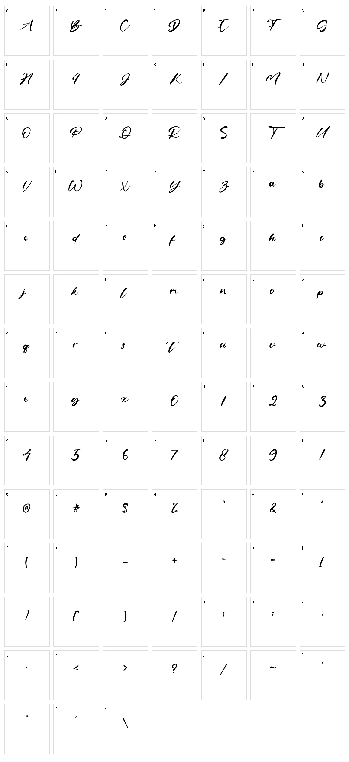 Maretta Character Set