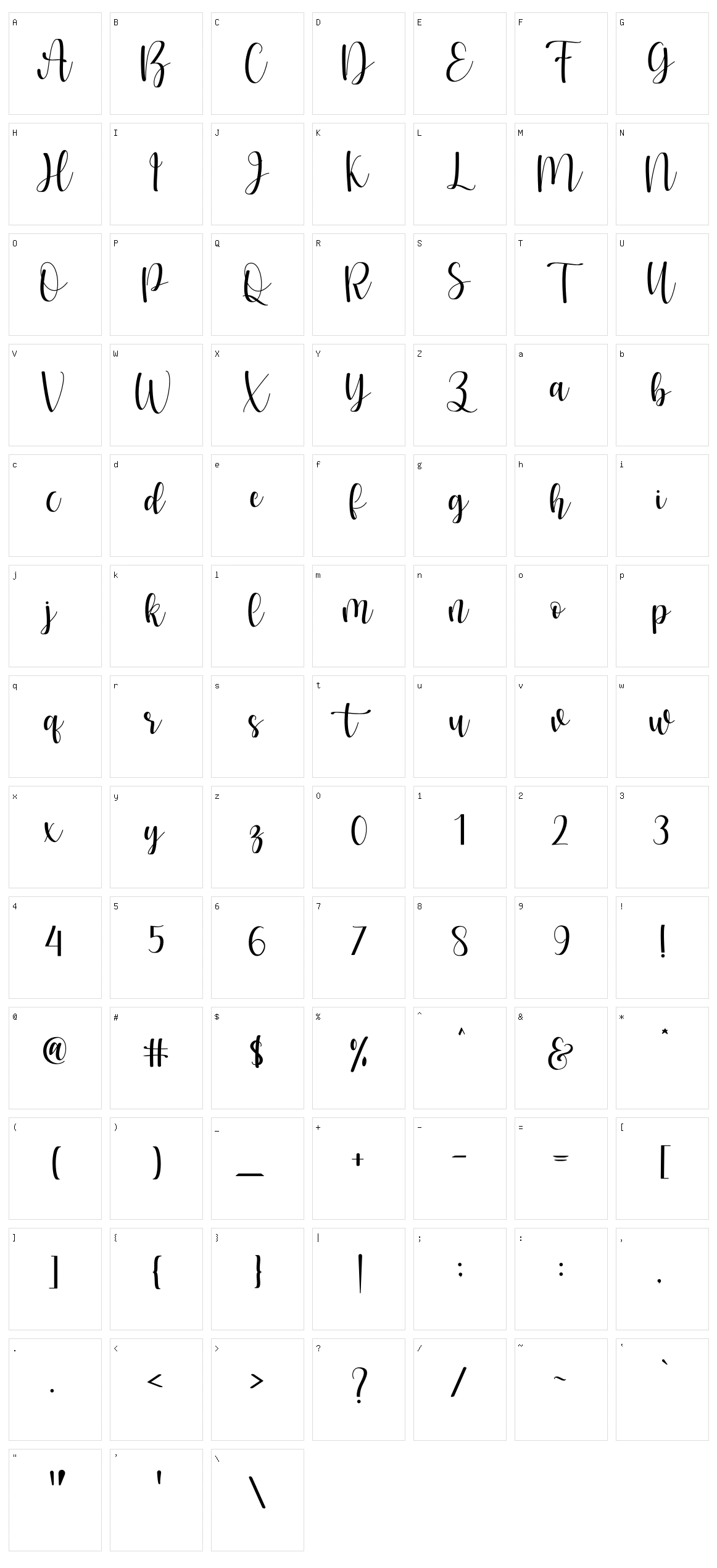 Marista Character Set