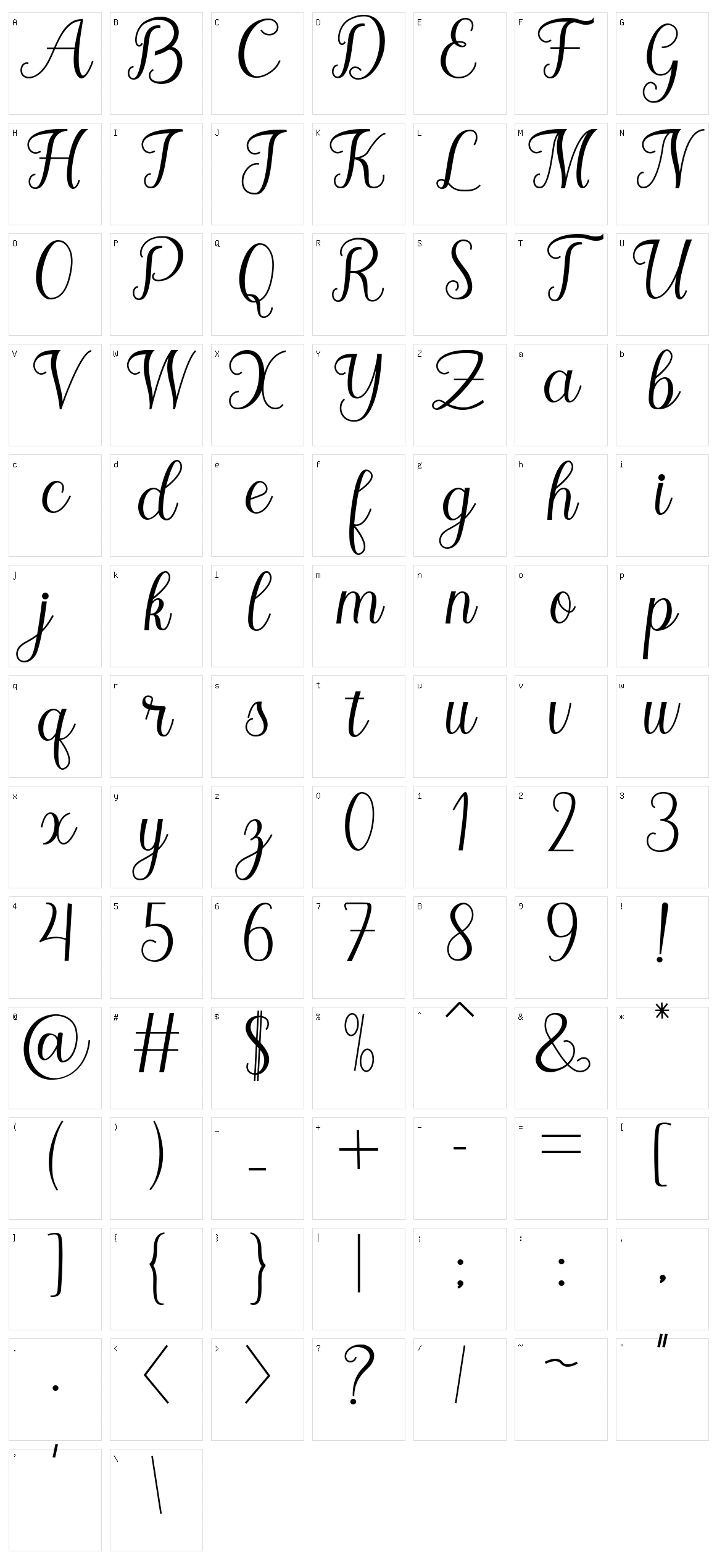 Marleigh Character Set