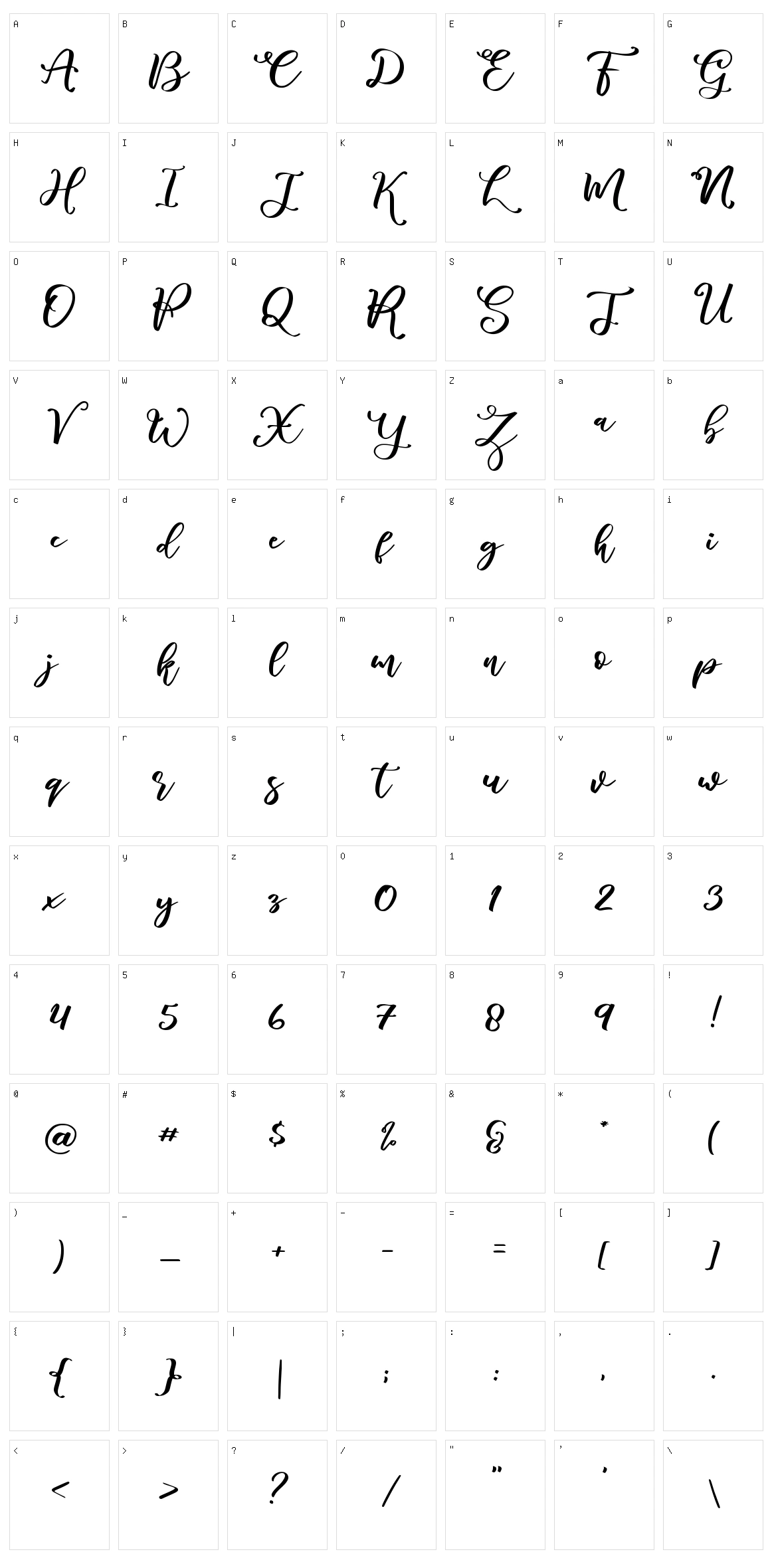 Marlita Character Set