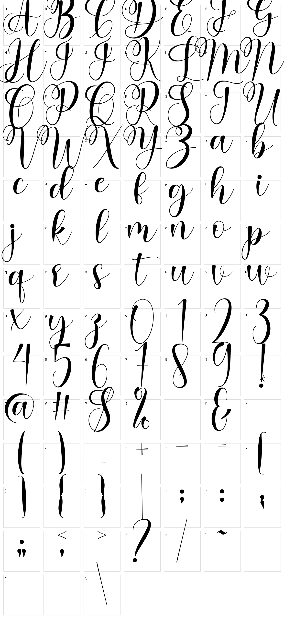 Marlyna Character Set