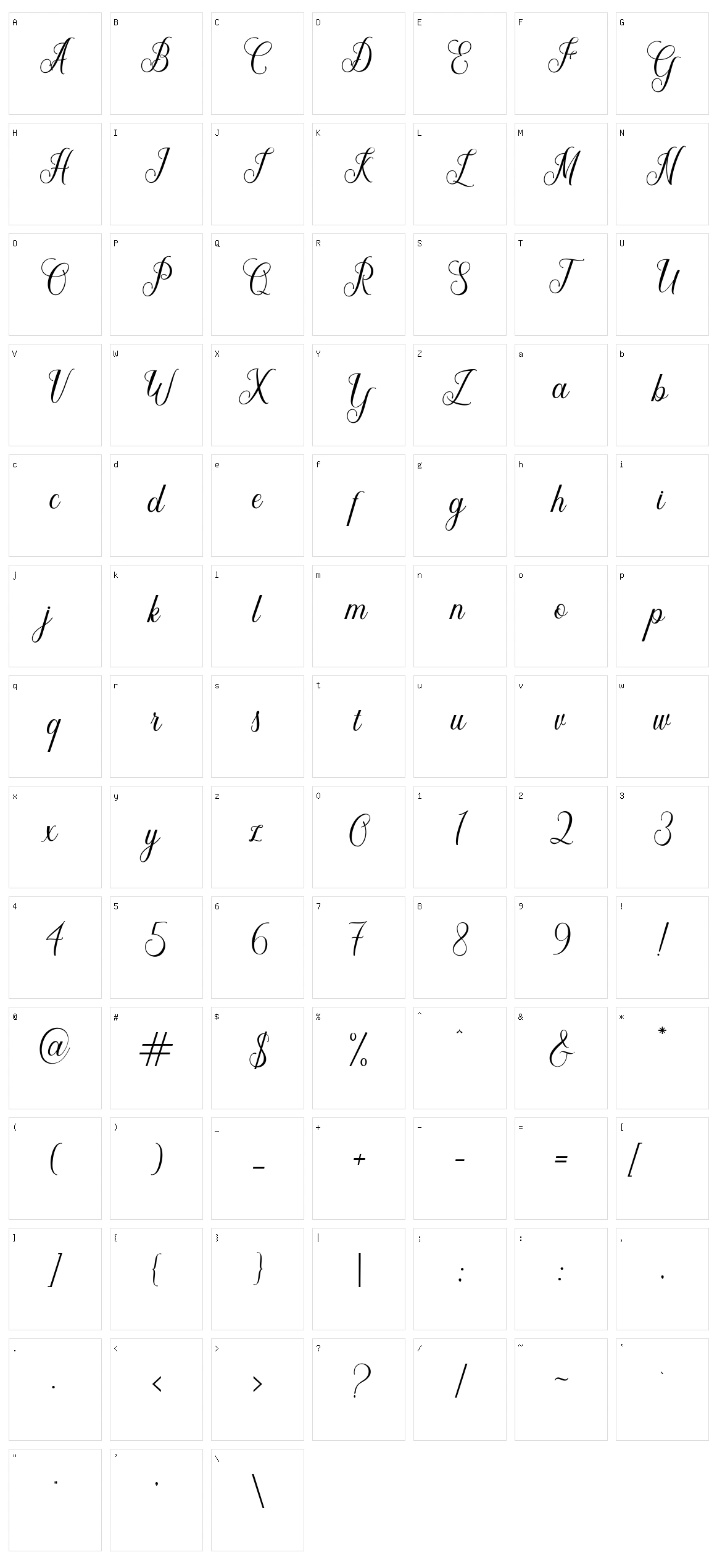 Maryellen Character Set