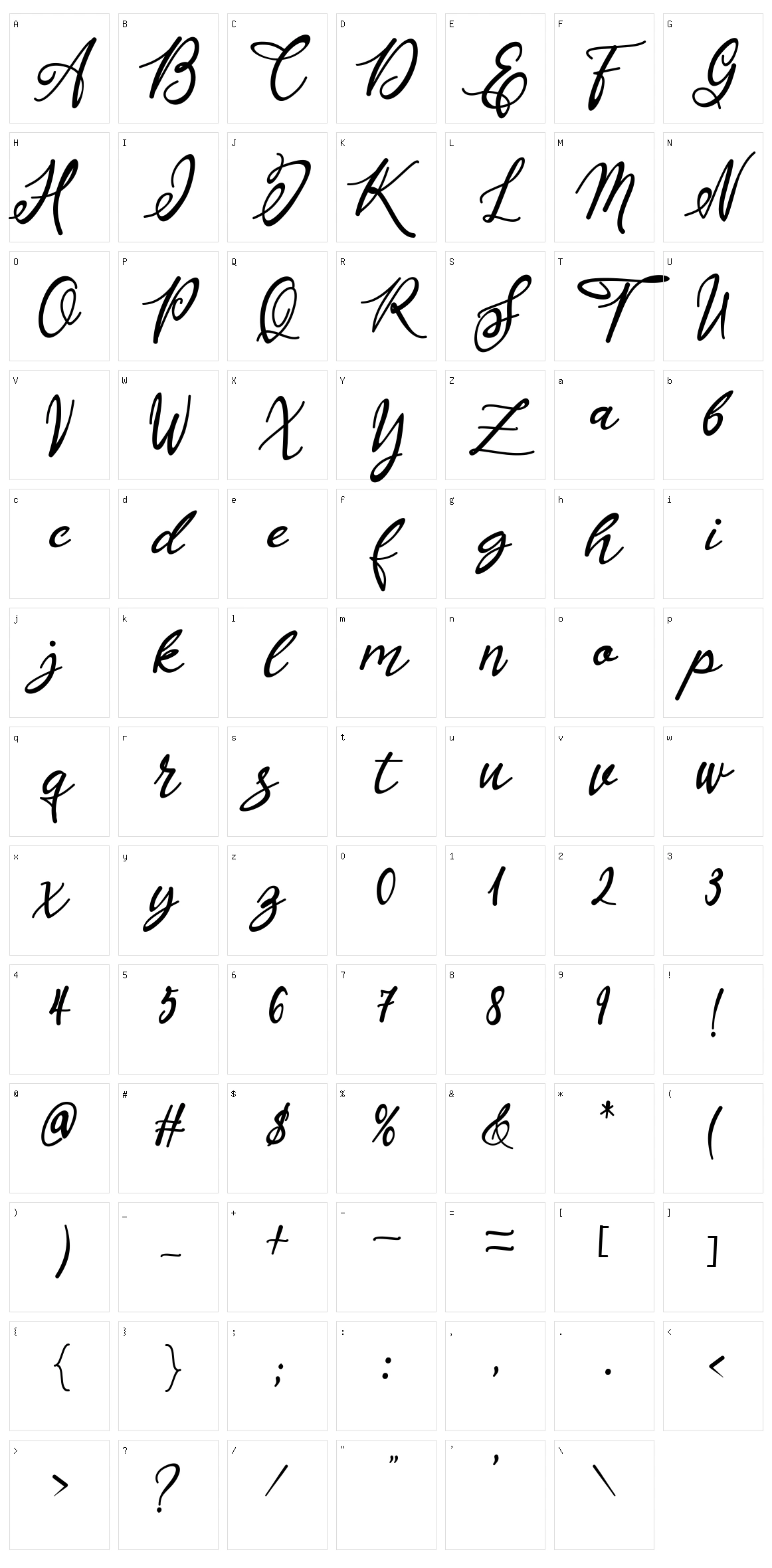 Masyieta Character Set