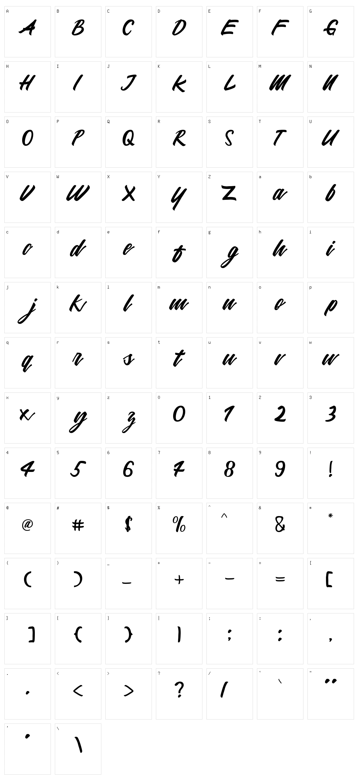 Mattilda Character Set