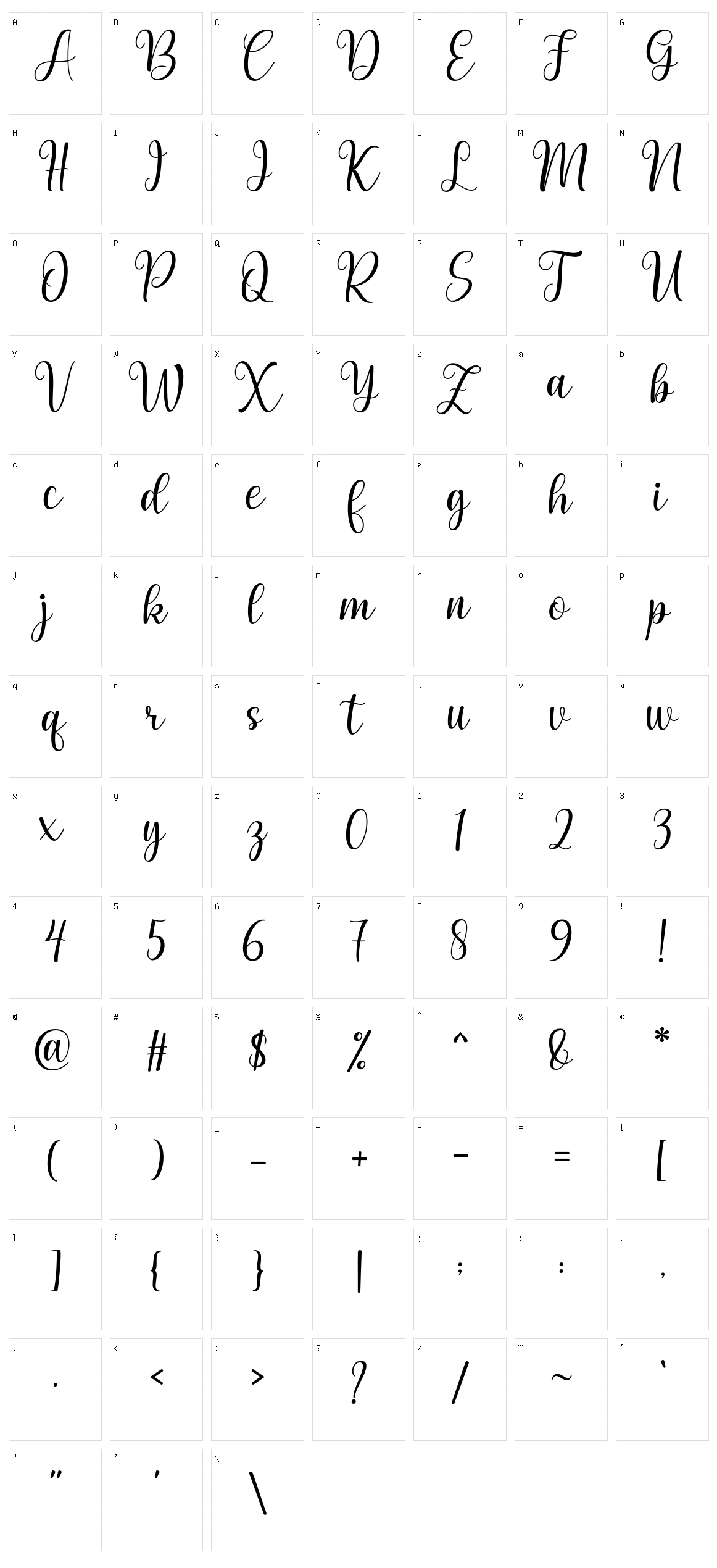 Maudy Love Character Set