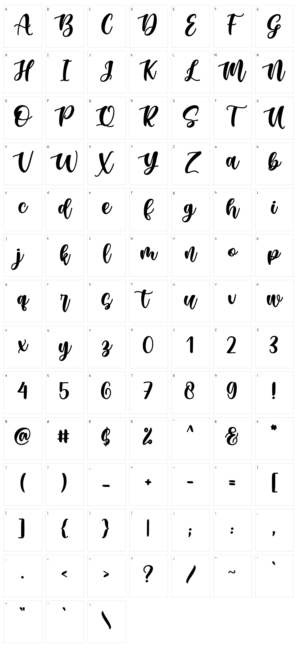 Mefirah Character Set