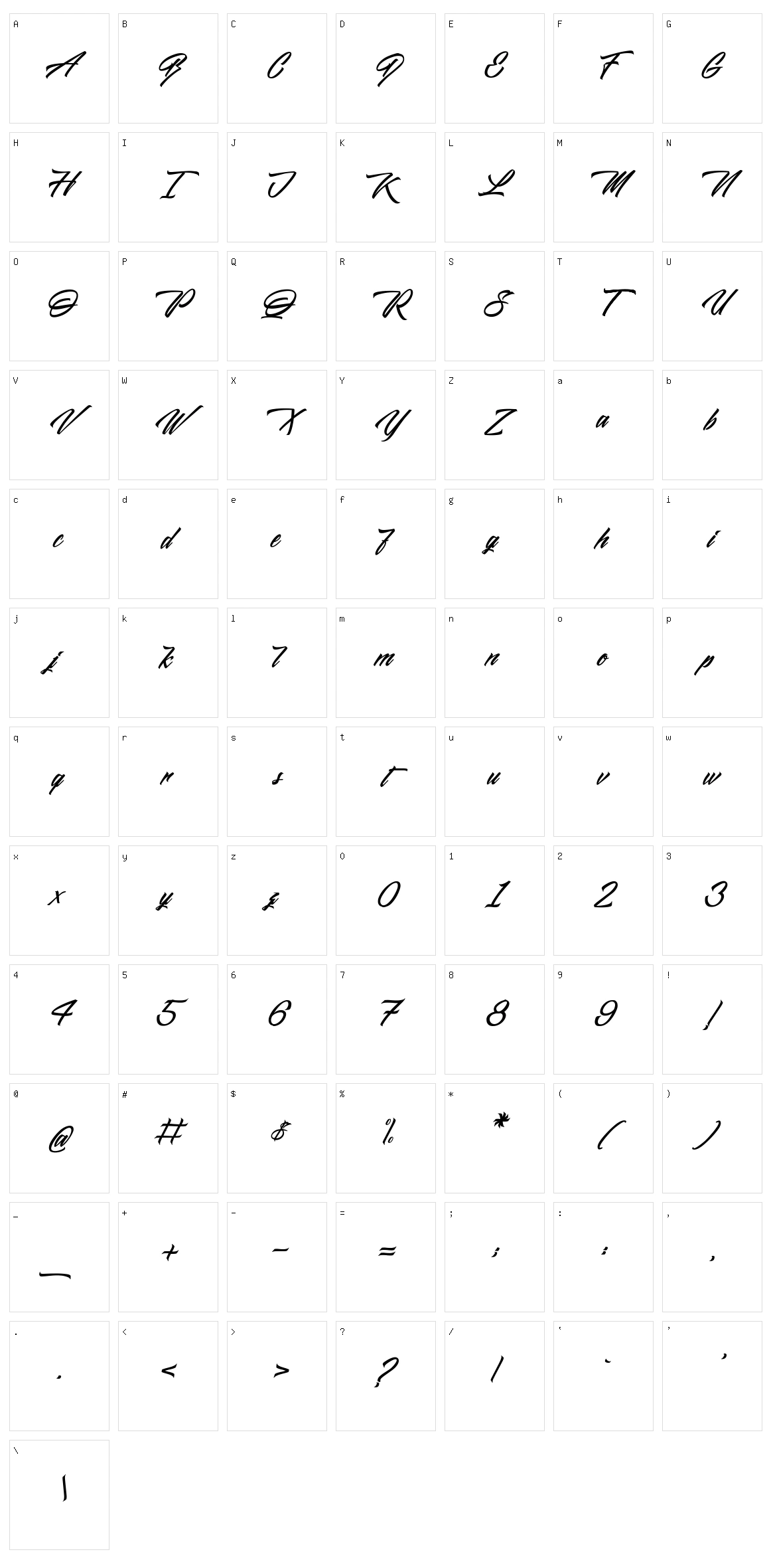 Midnight Street Character Set