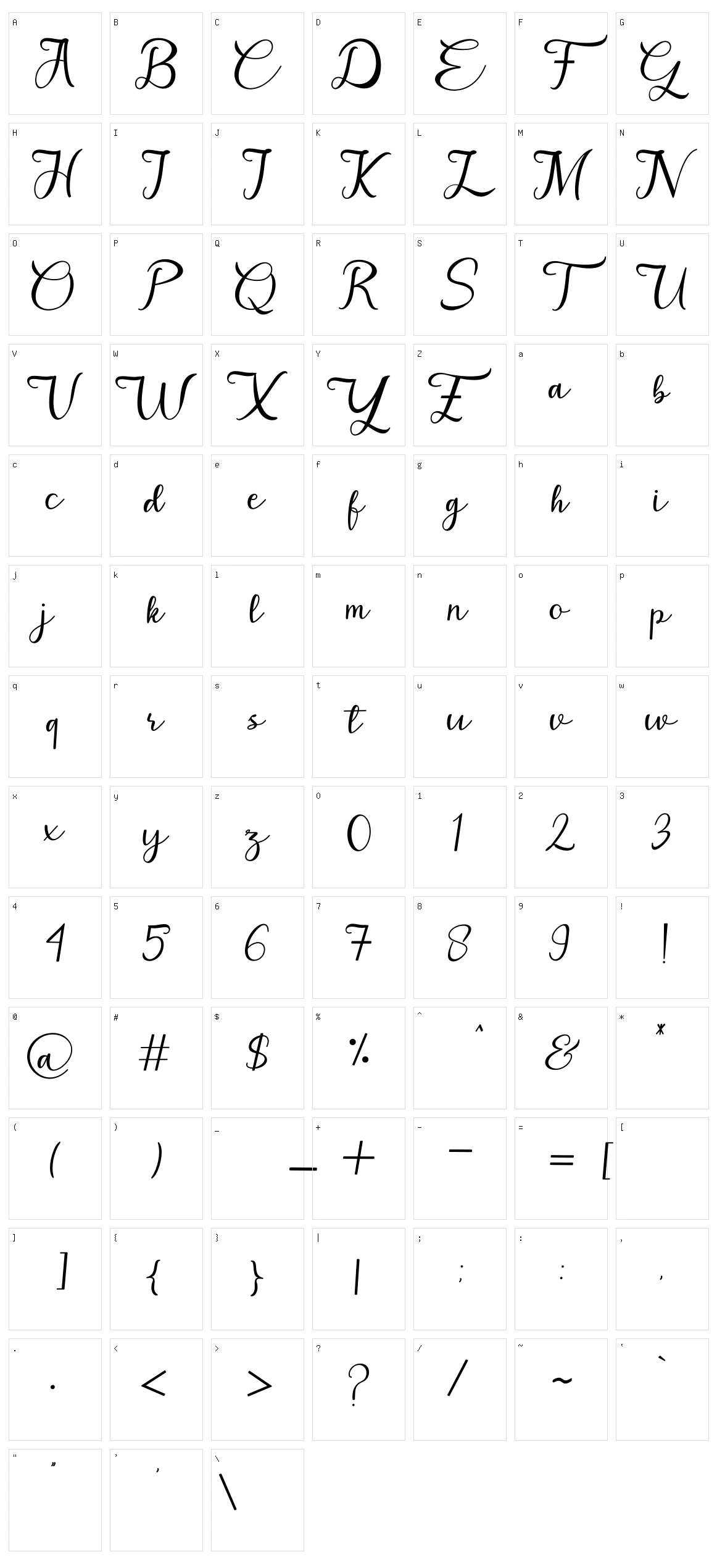 Milk&Honey Character Set