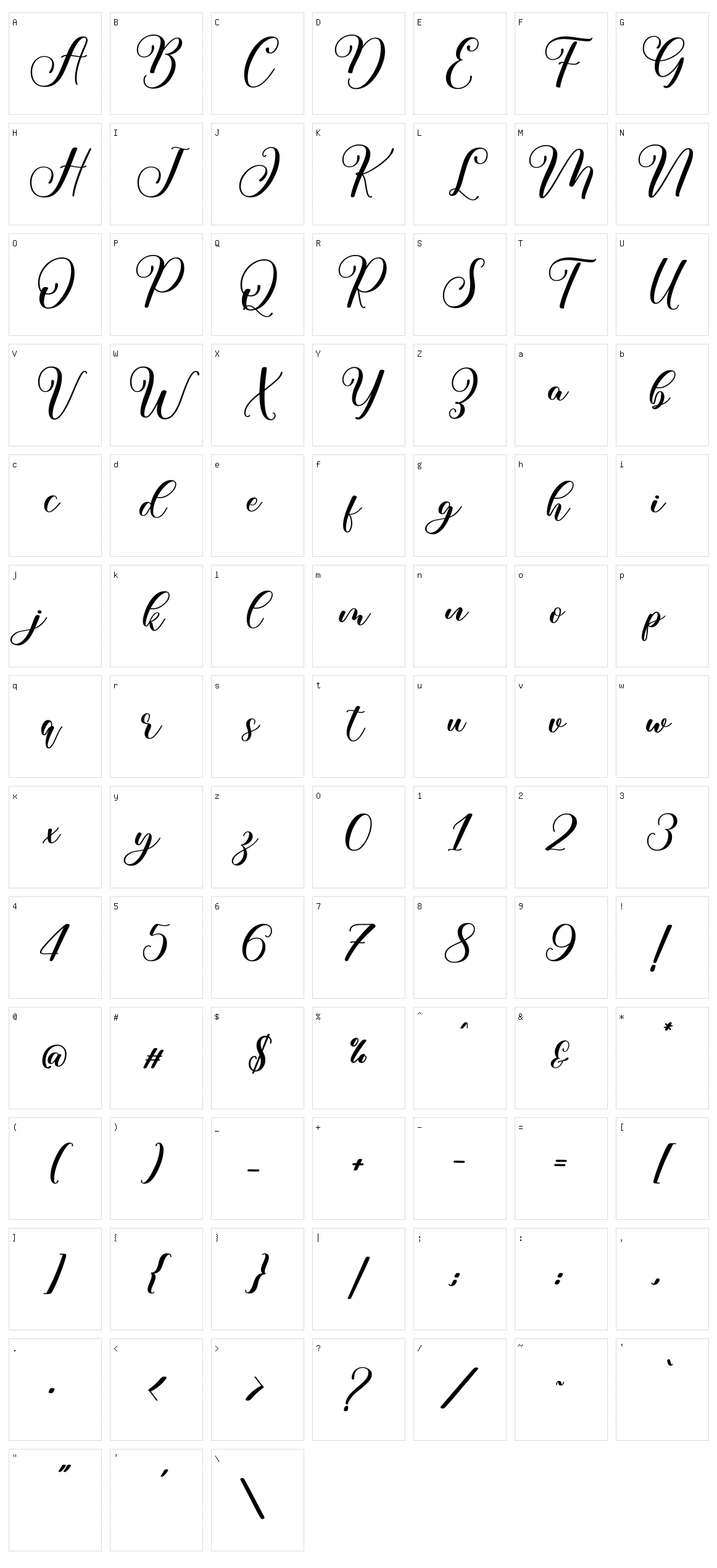 Mochalisa Character Set