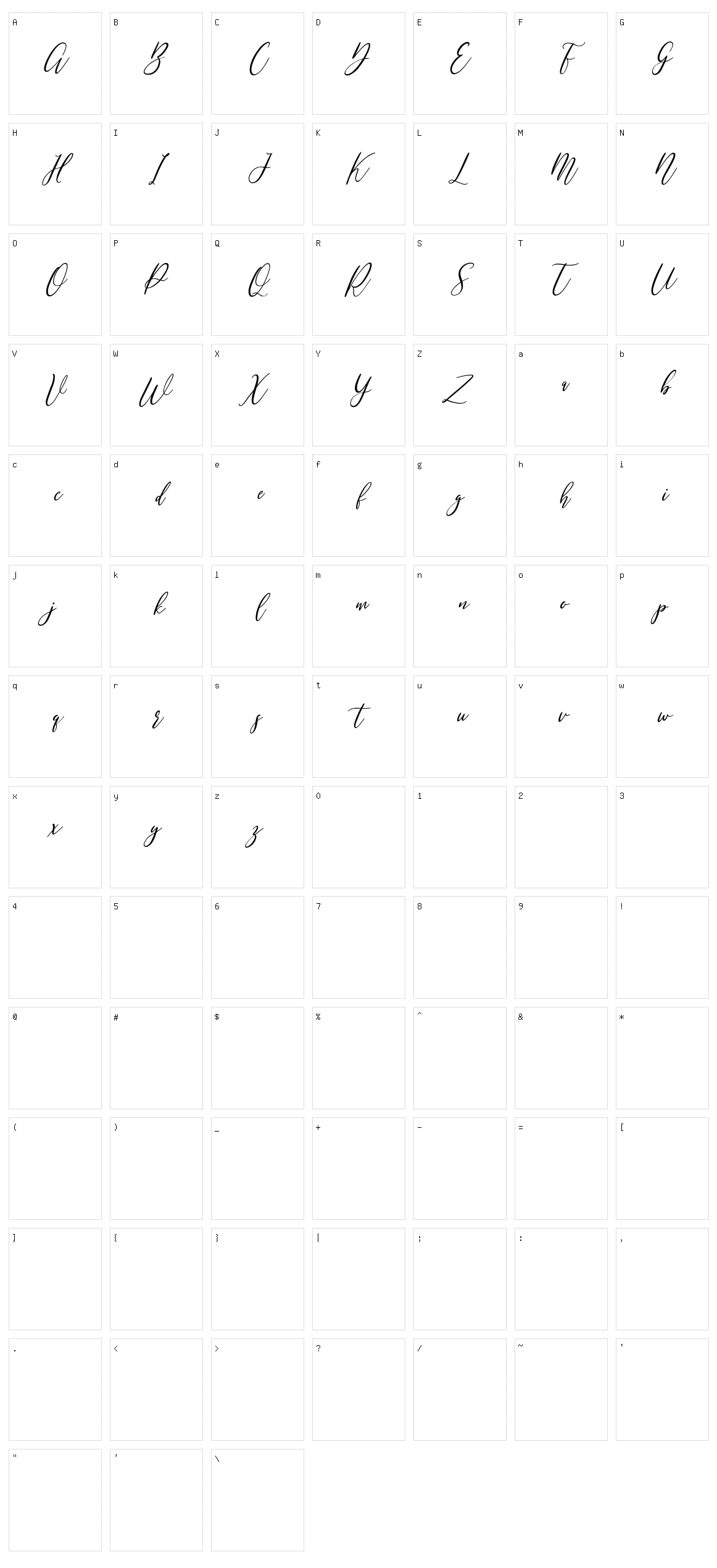 Mondayslove Character Set