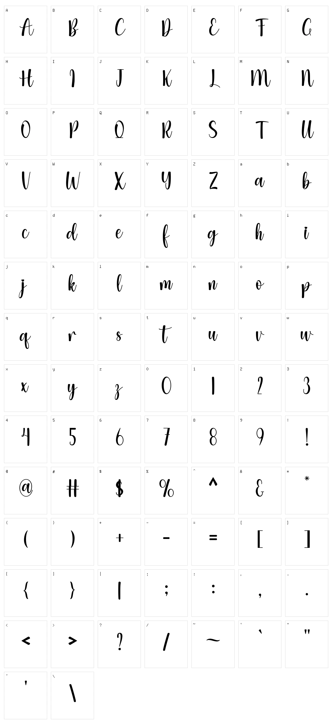 Monitha Character Set