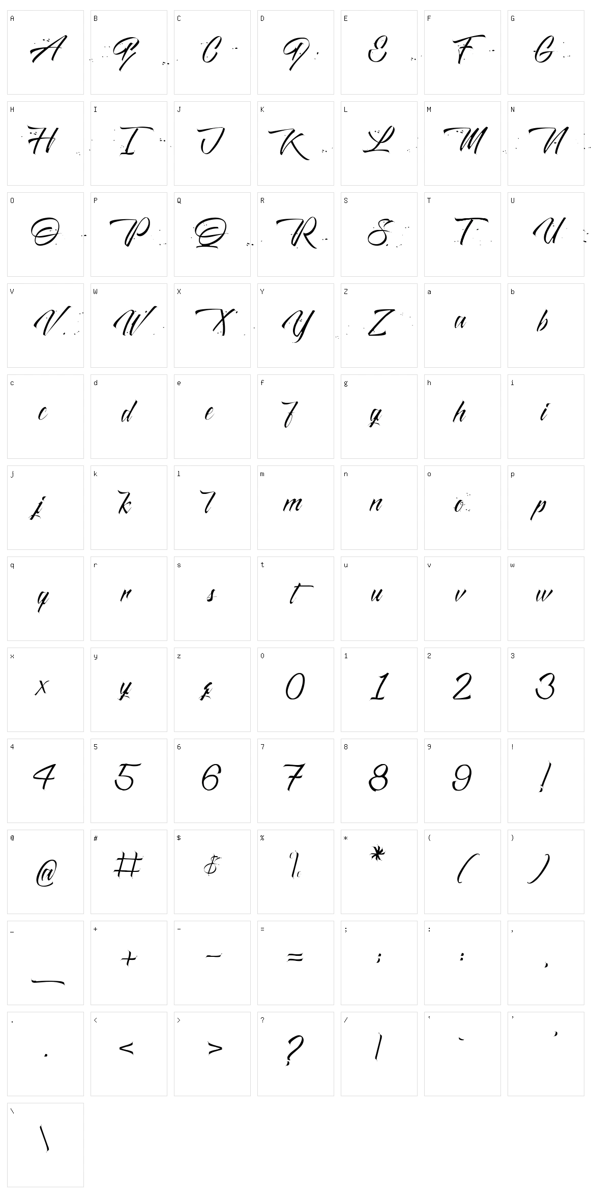 Monte Cristo Character Set