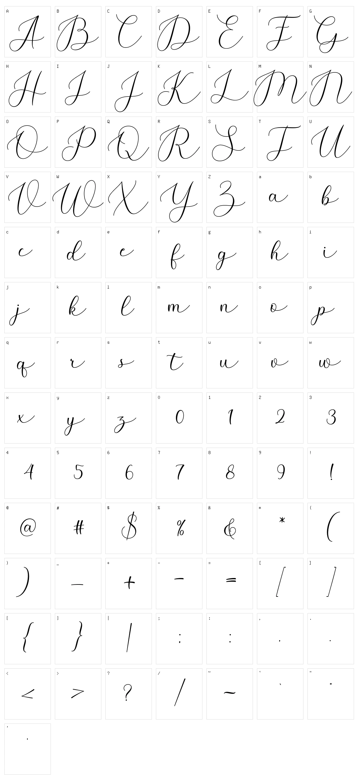 Montens Character Set