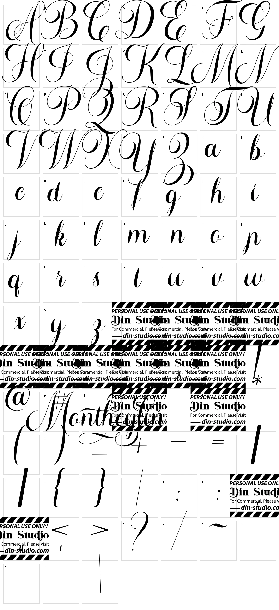 Montheylin Character Set