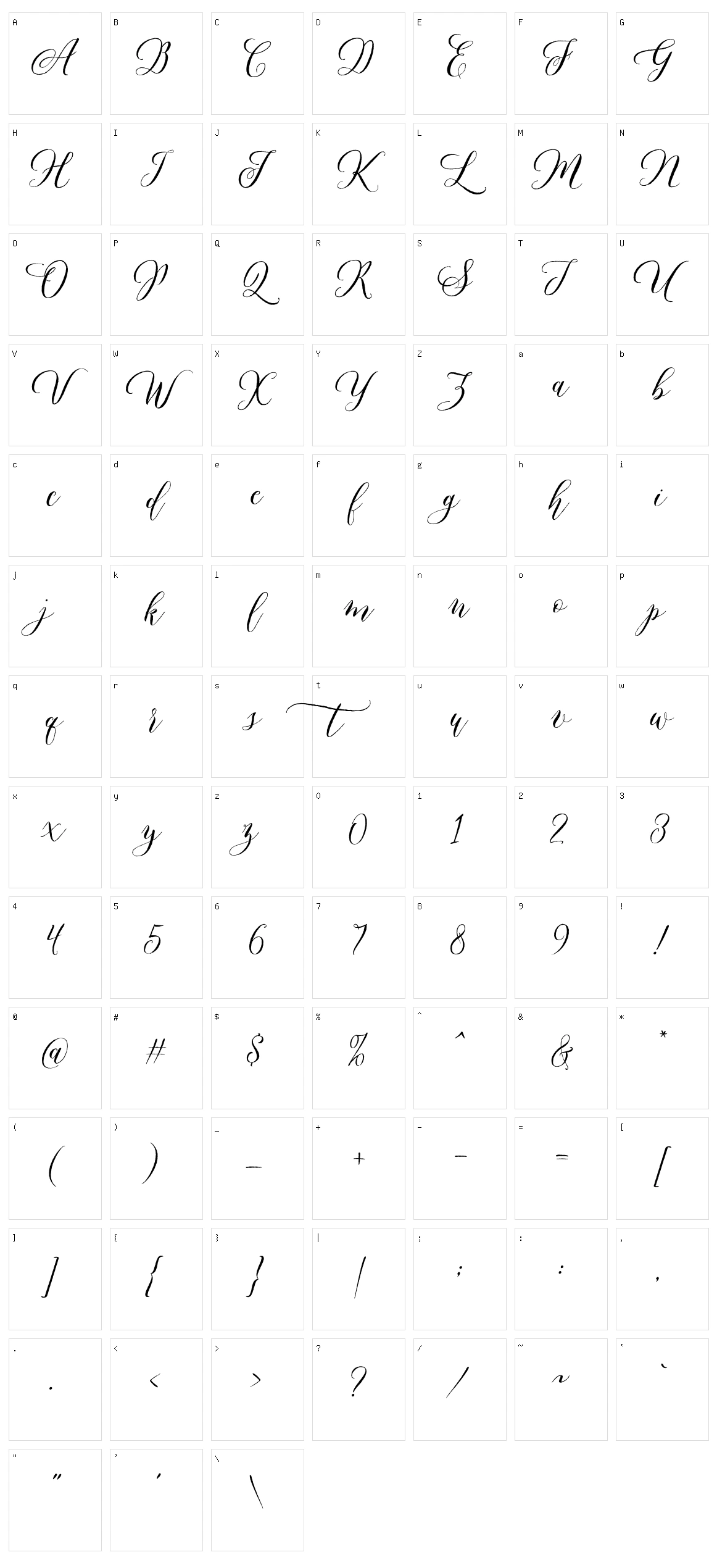 Moonfrost Character Set