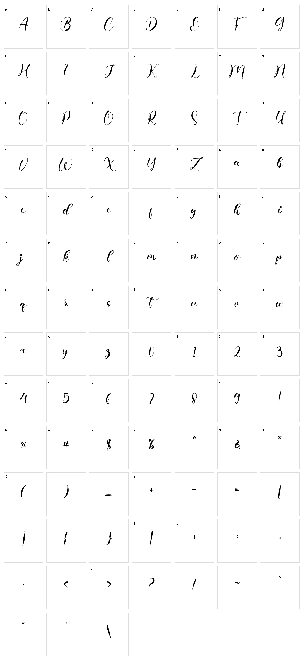 Motherlove Character Set