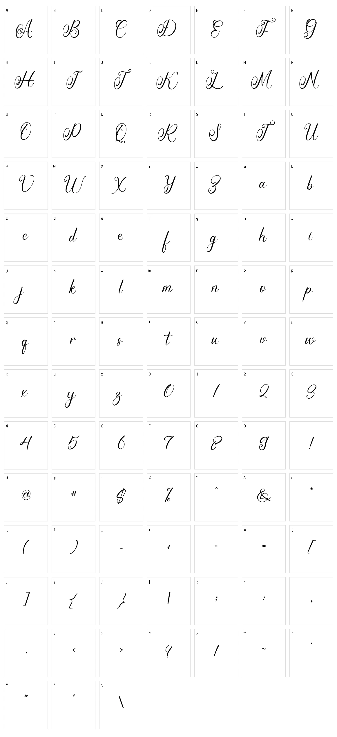 Mountain Character Set