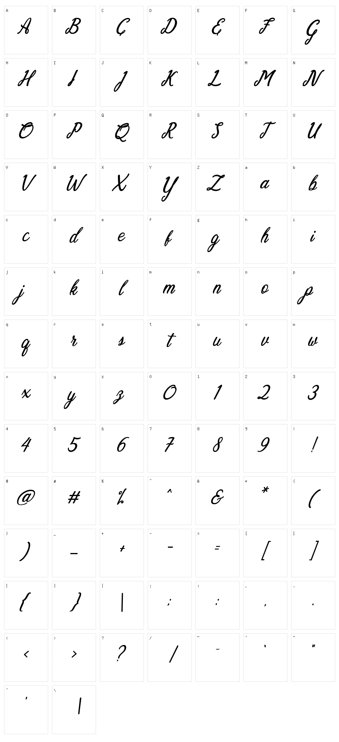 Nathasya Character Set