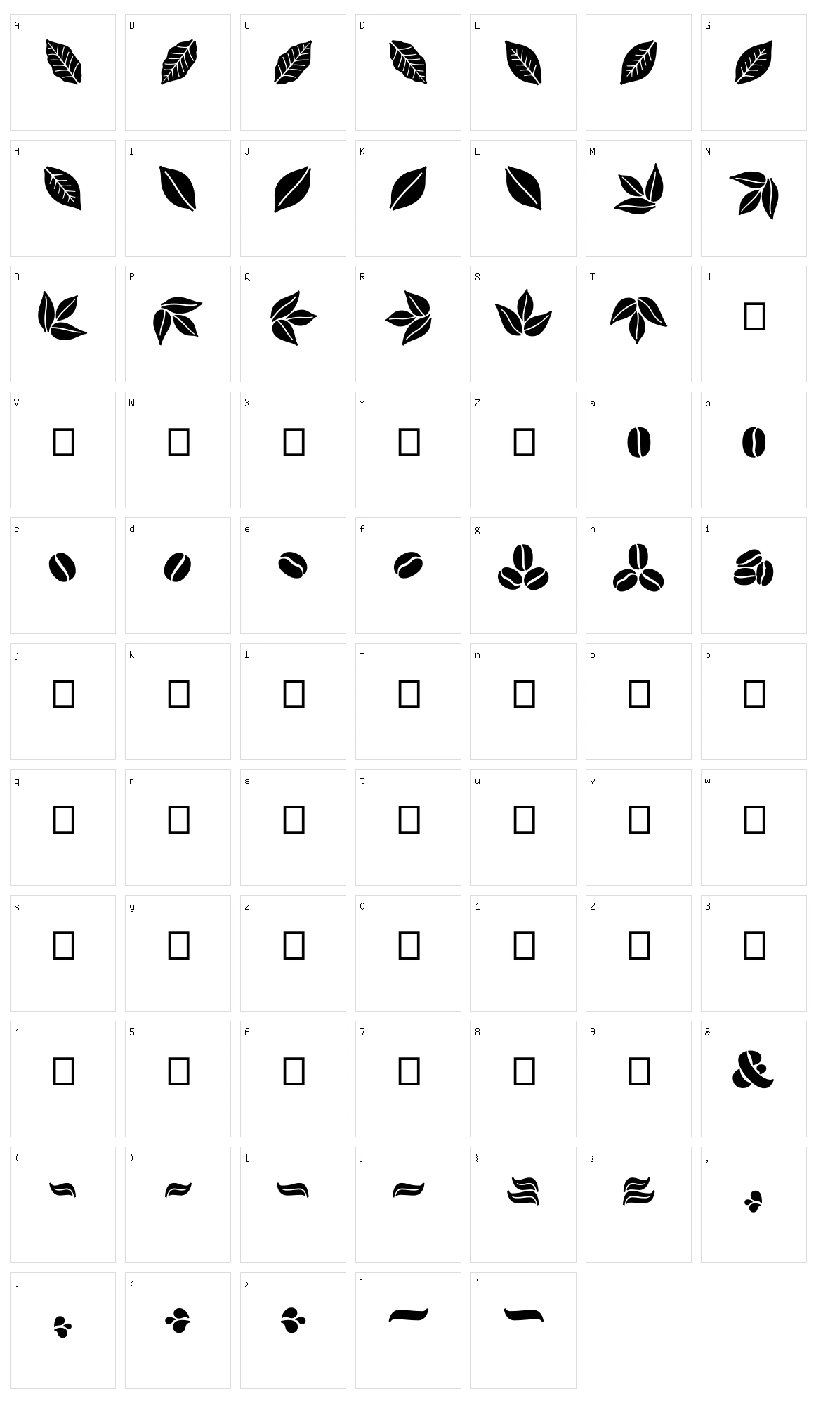 Aromatron Ornaments Character Set