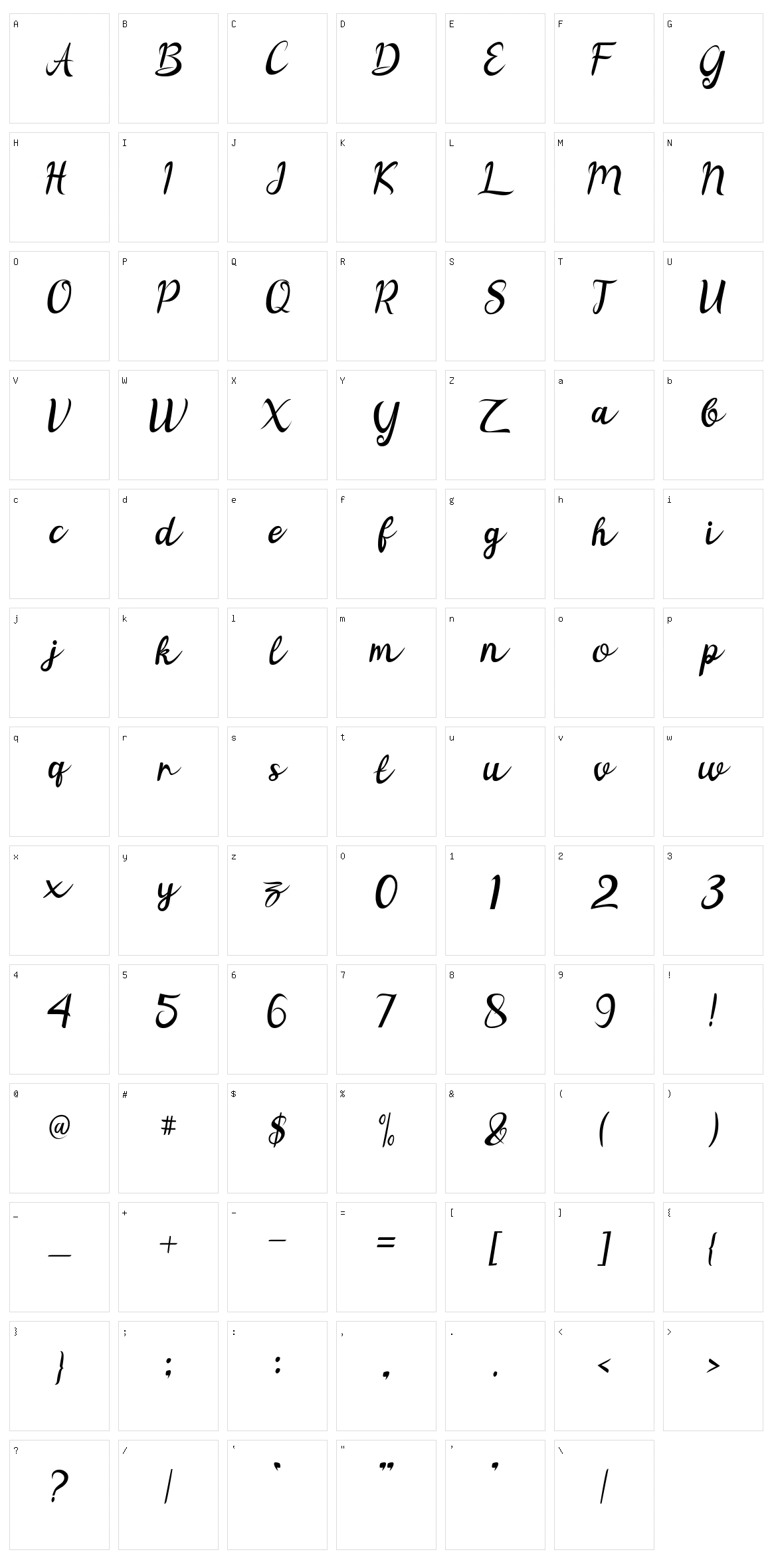 Noorlita Character Set