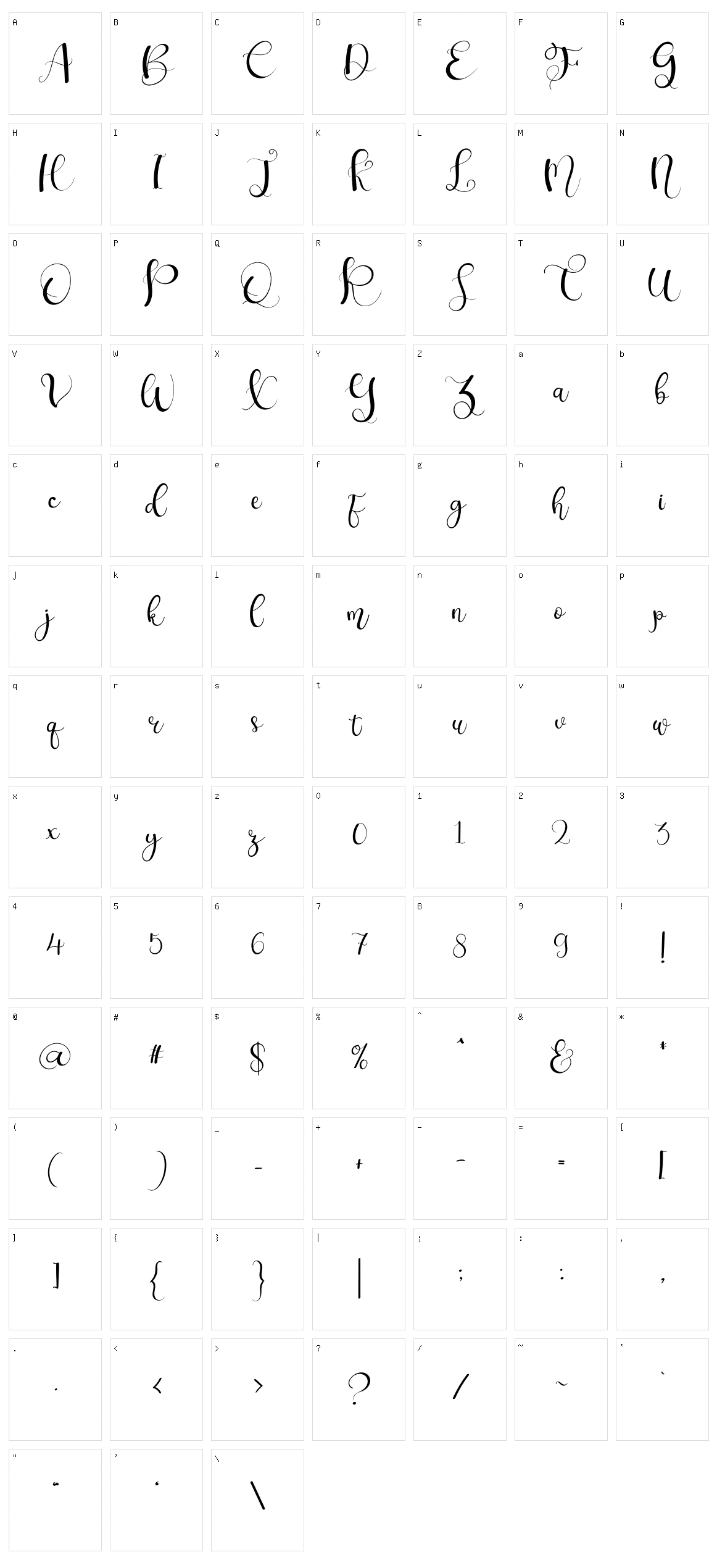 November Caligraphy Character Set