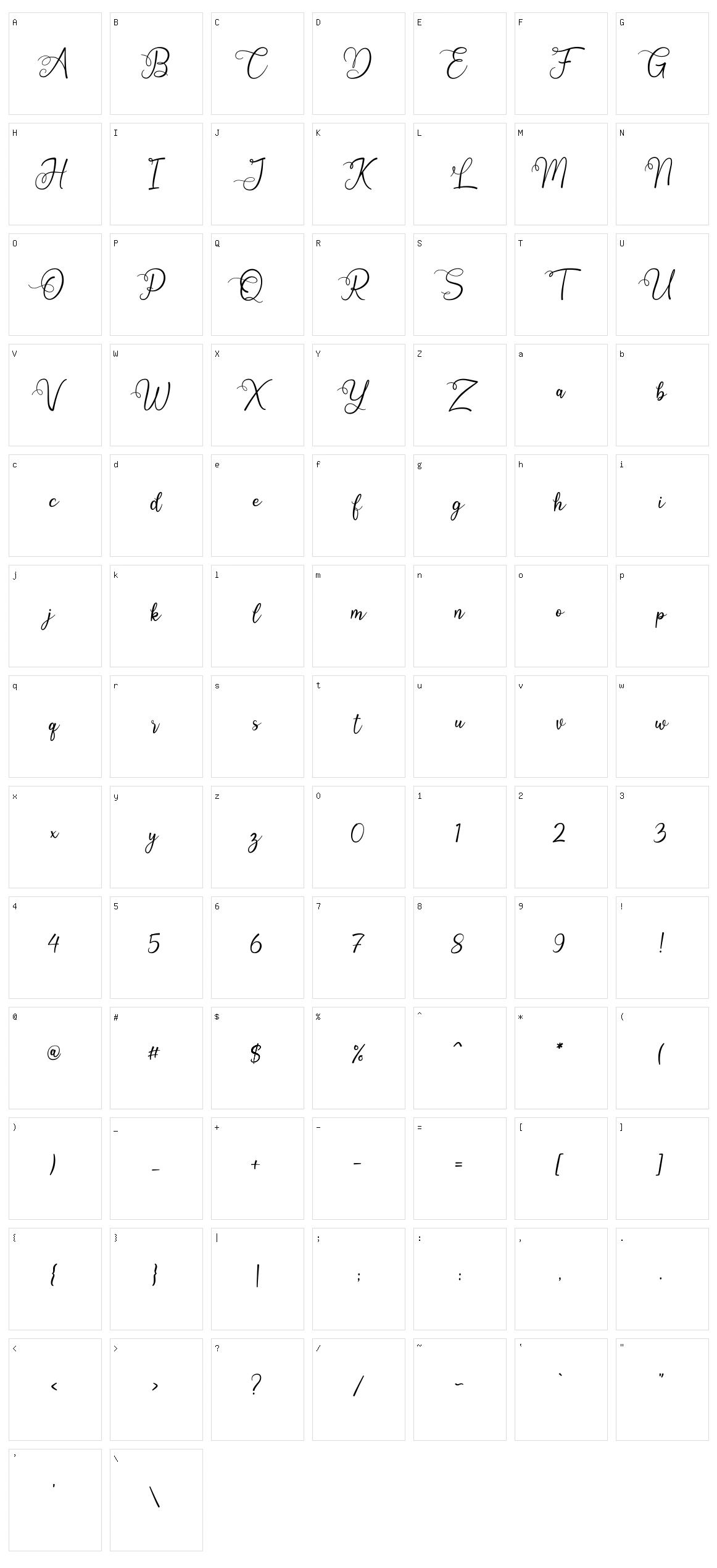 Octhovia Character Set