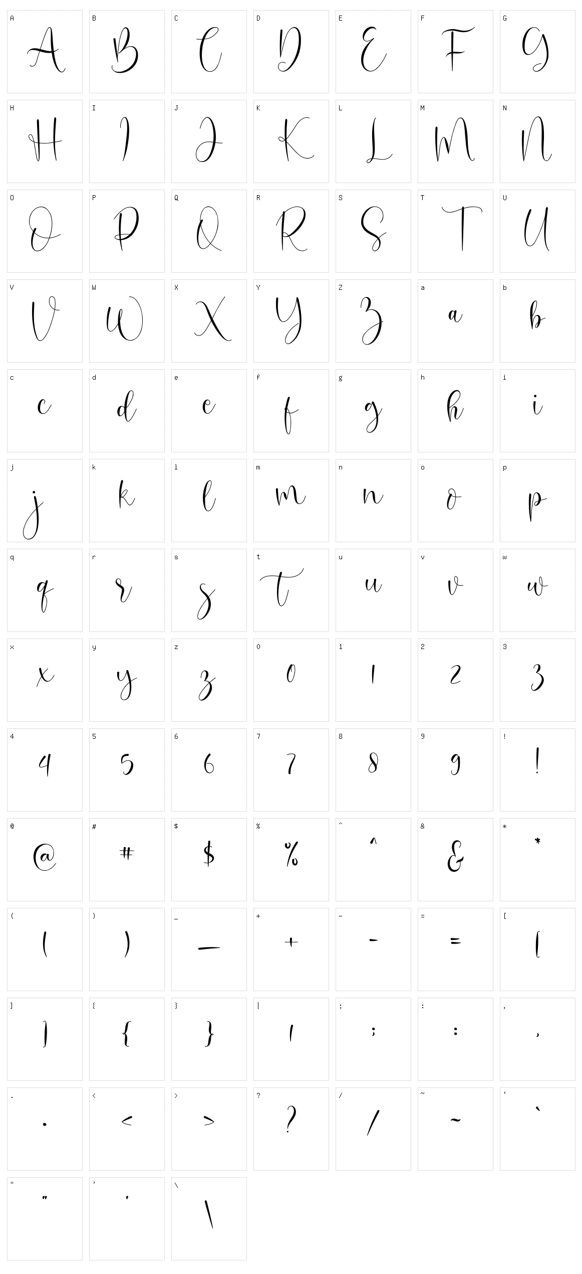 Oh Beloved Character Set