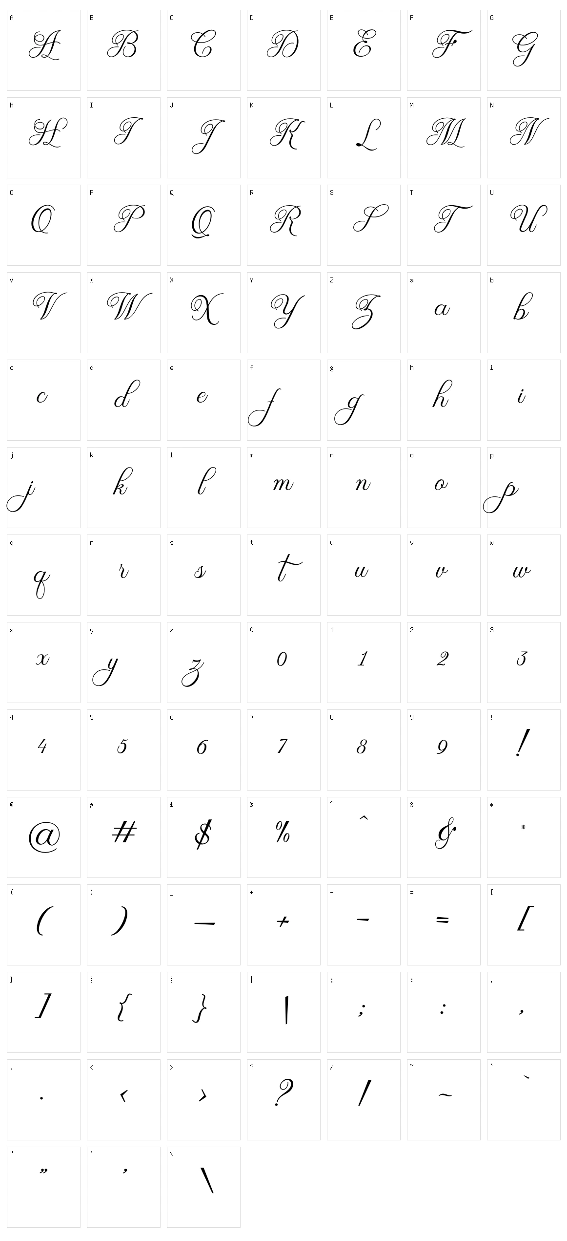 Olivia Character Set