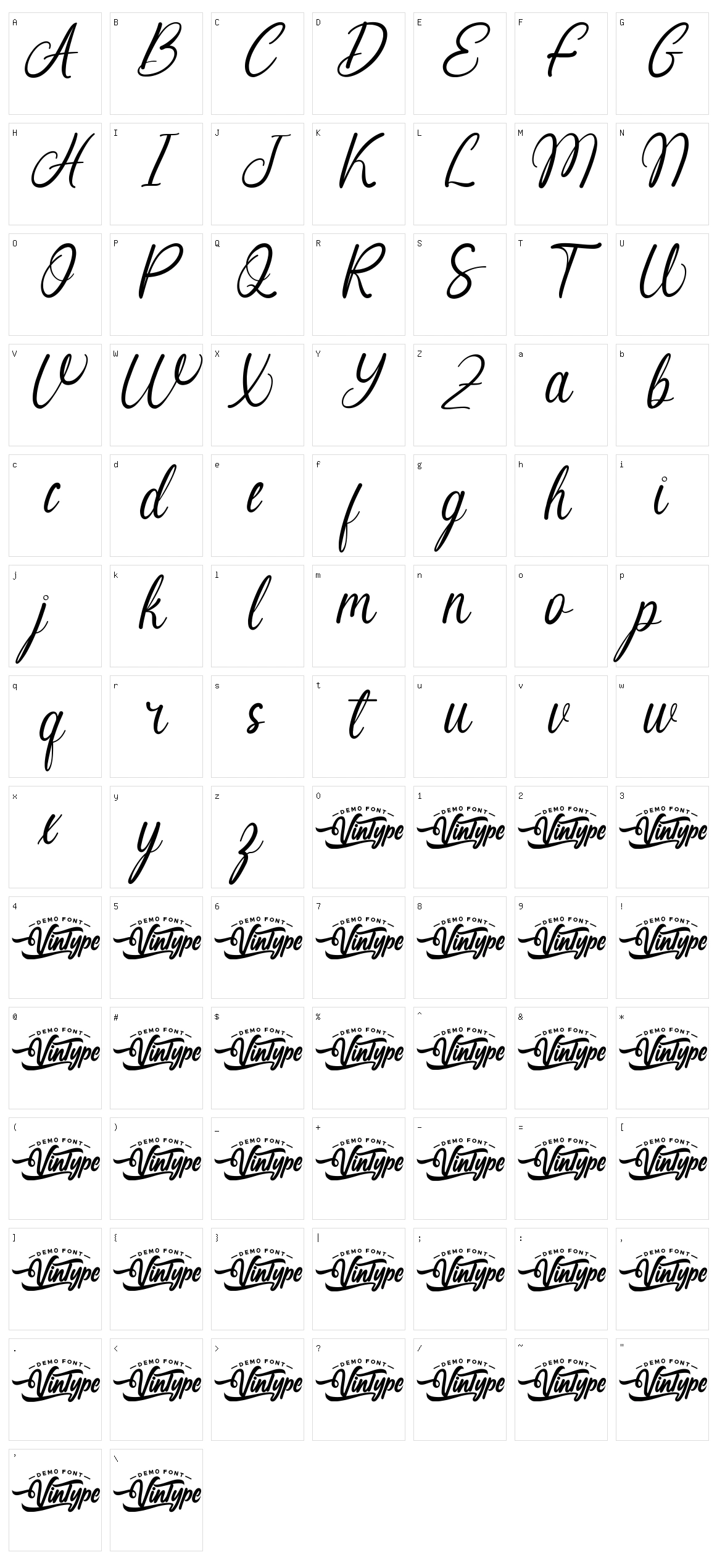 Optimistically Character Set