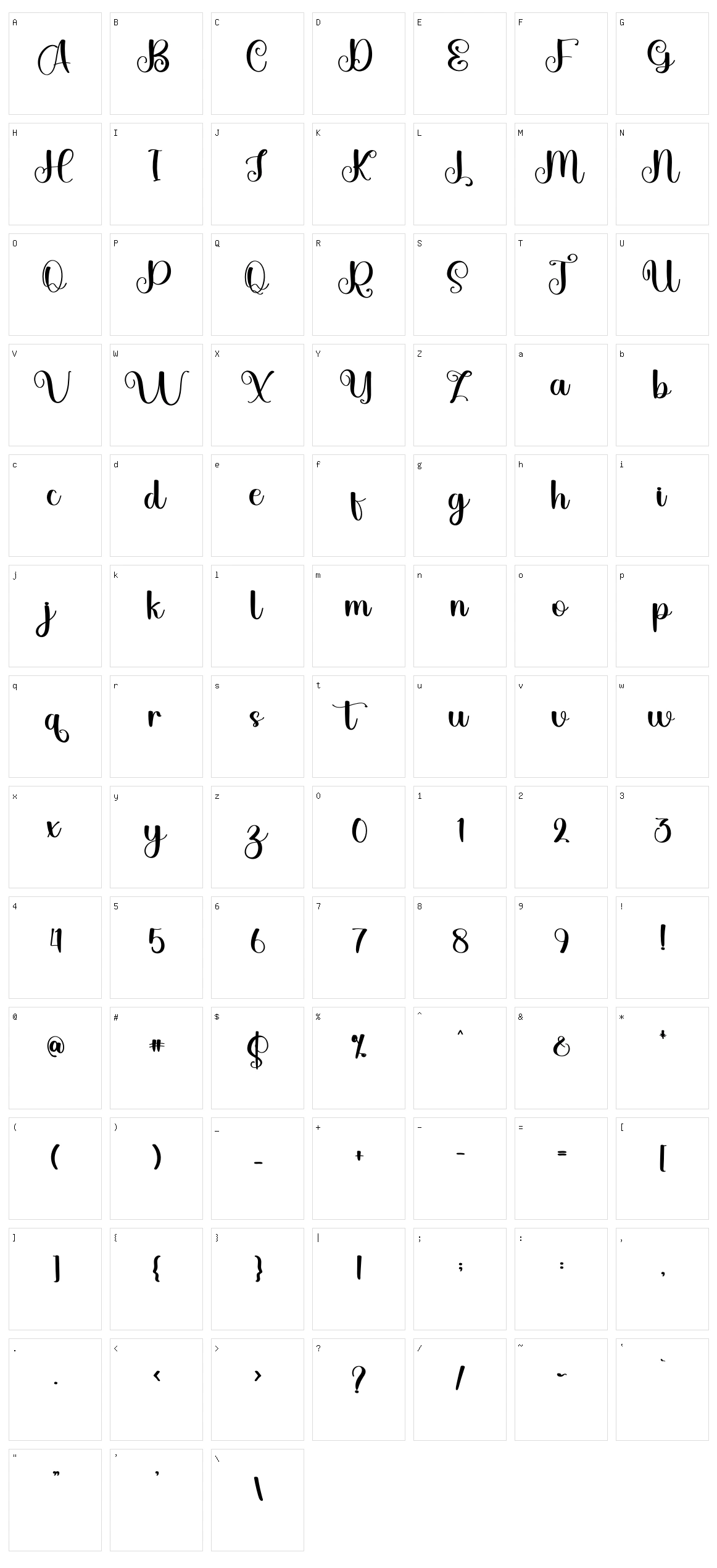 Organic Character Set