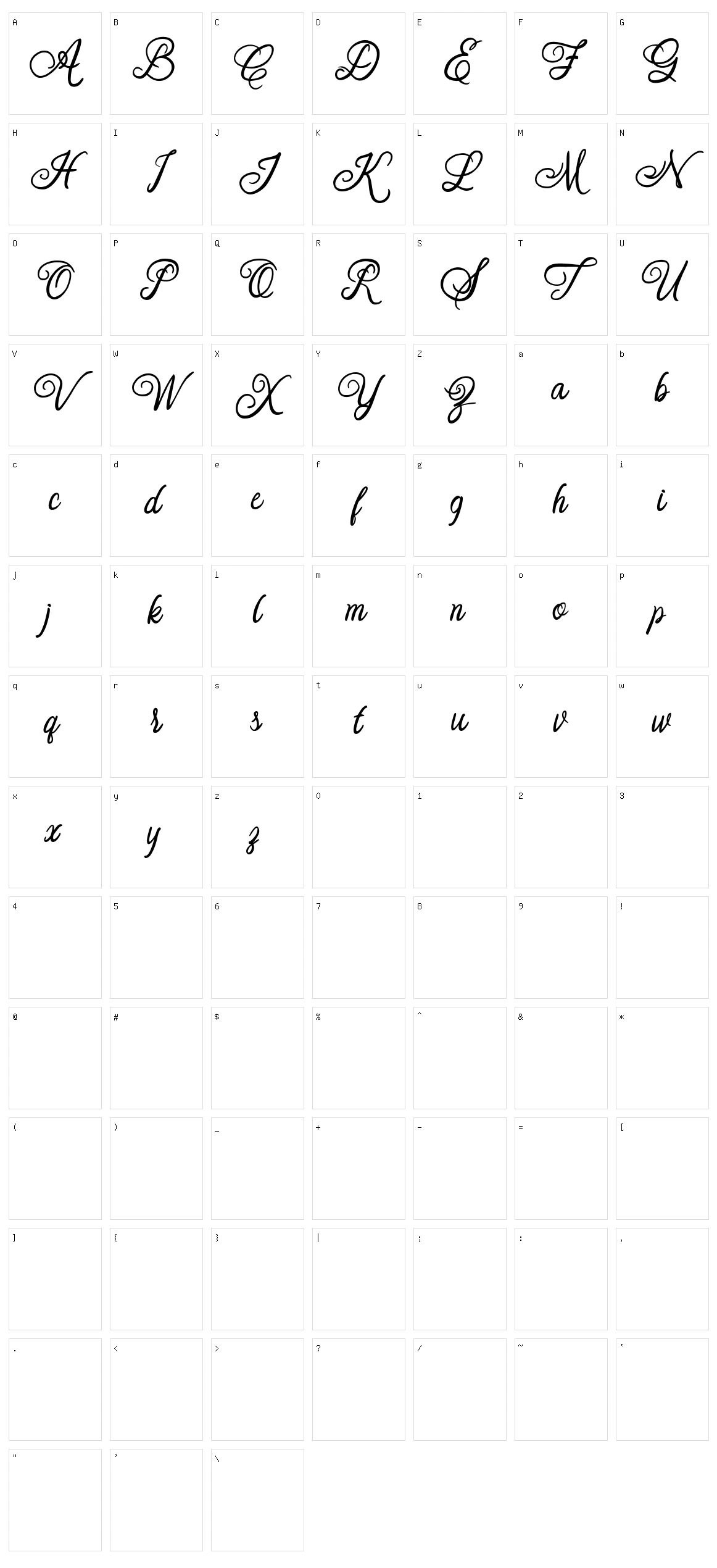 Orlandia Character Set