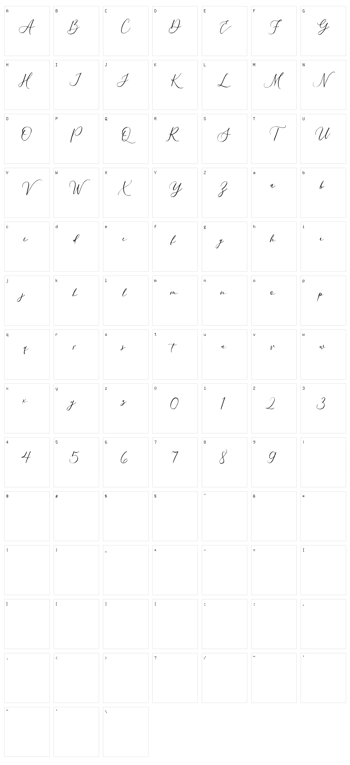 Paisleigh Character Set