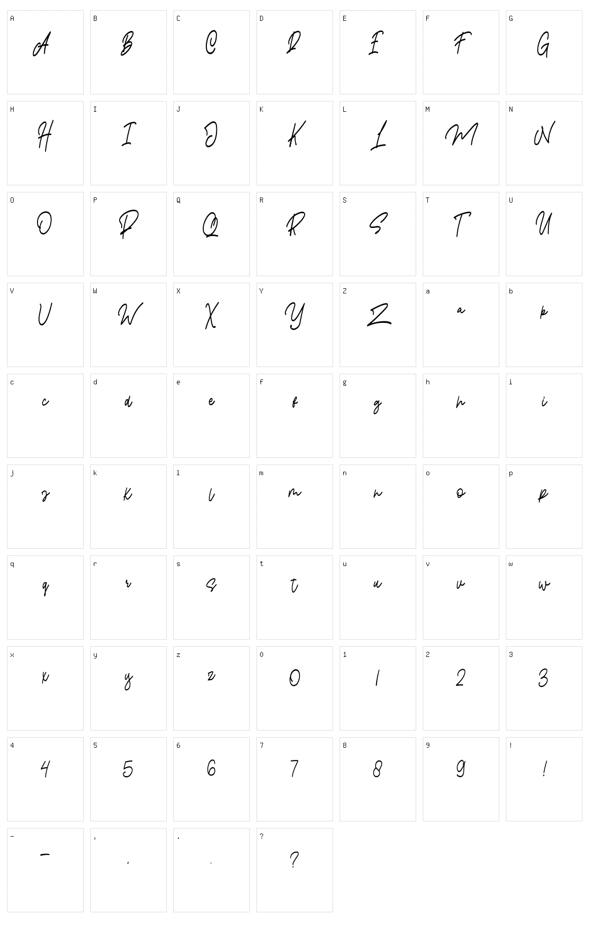 Pangoline Character Set