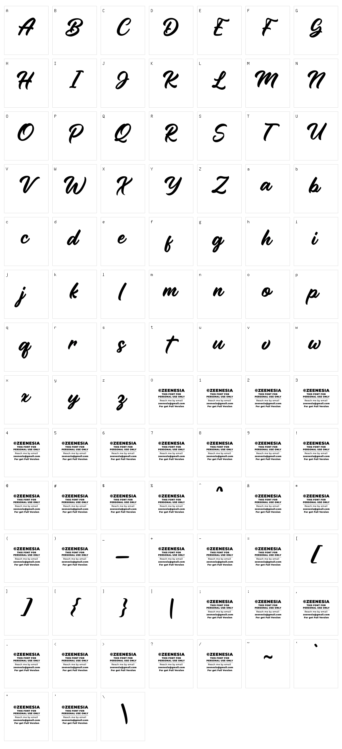 Panther Hunter Character Set