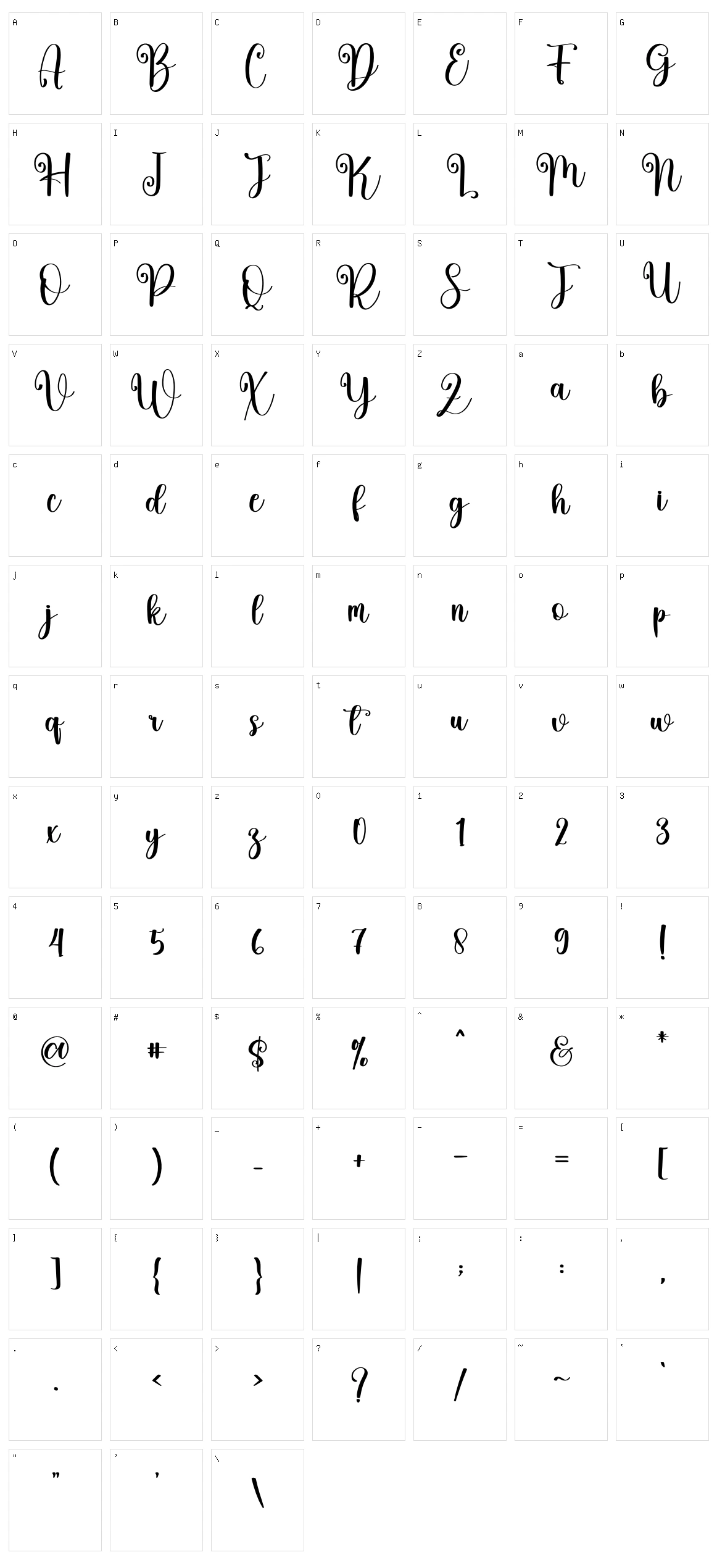 Pavilion Character Set