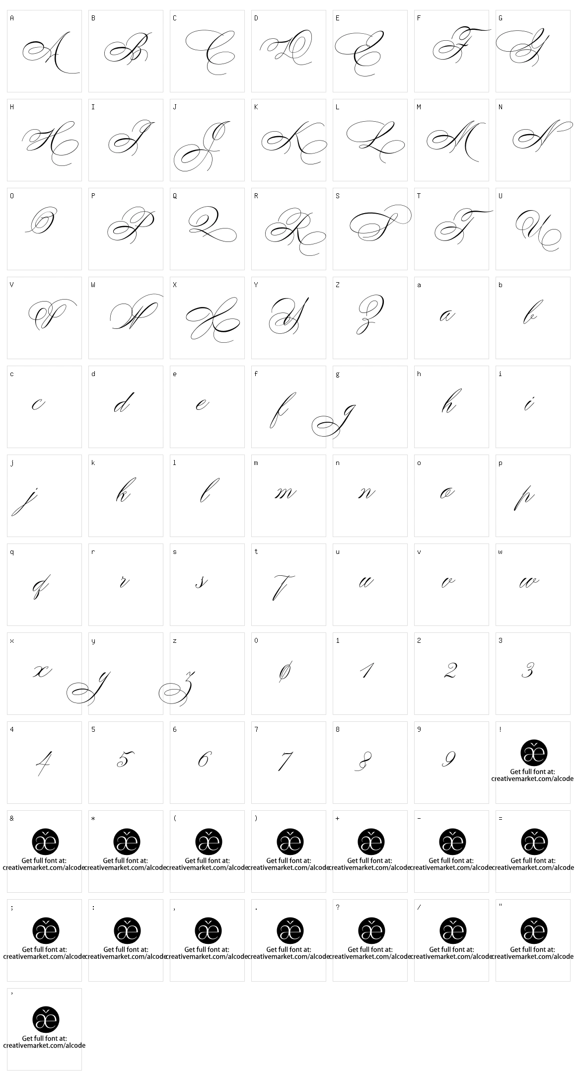 Peaches Character Set