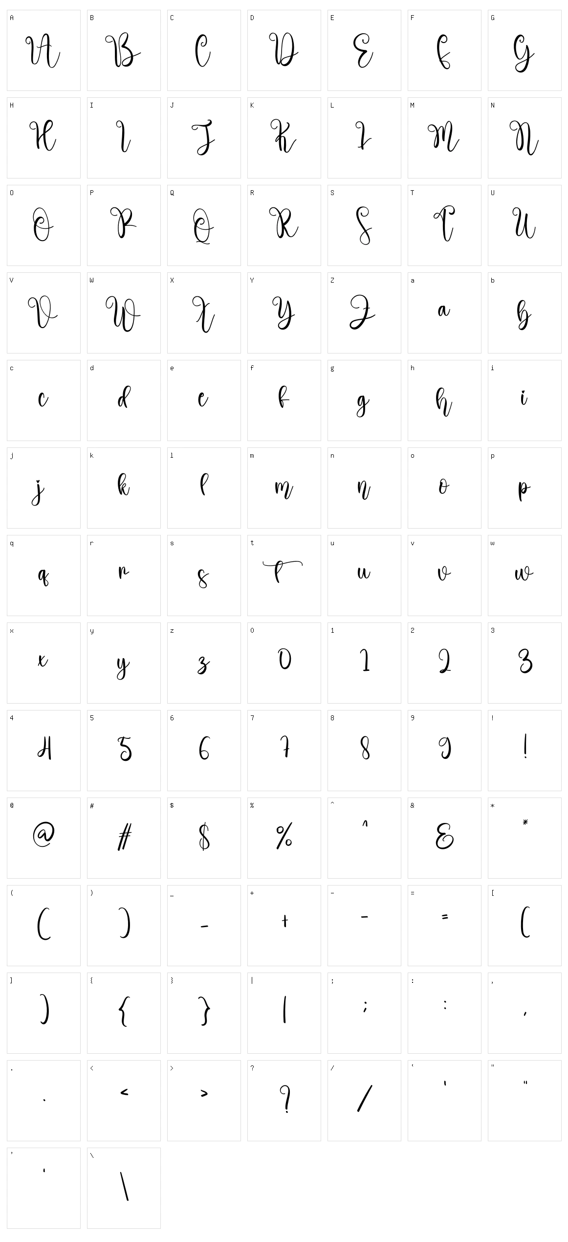 Pinkbird Character Set