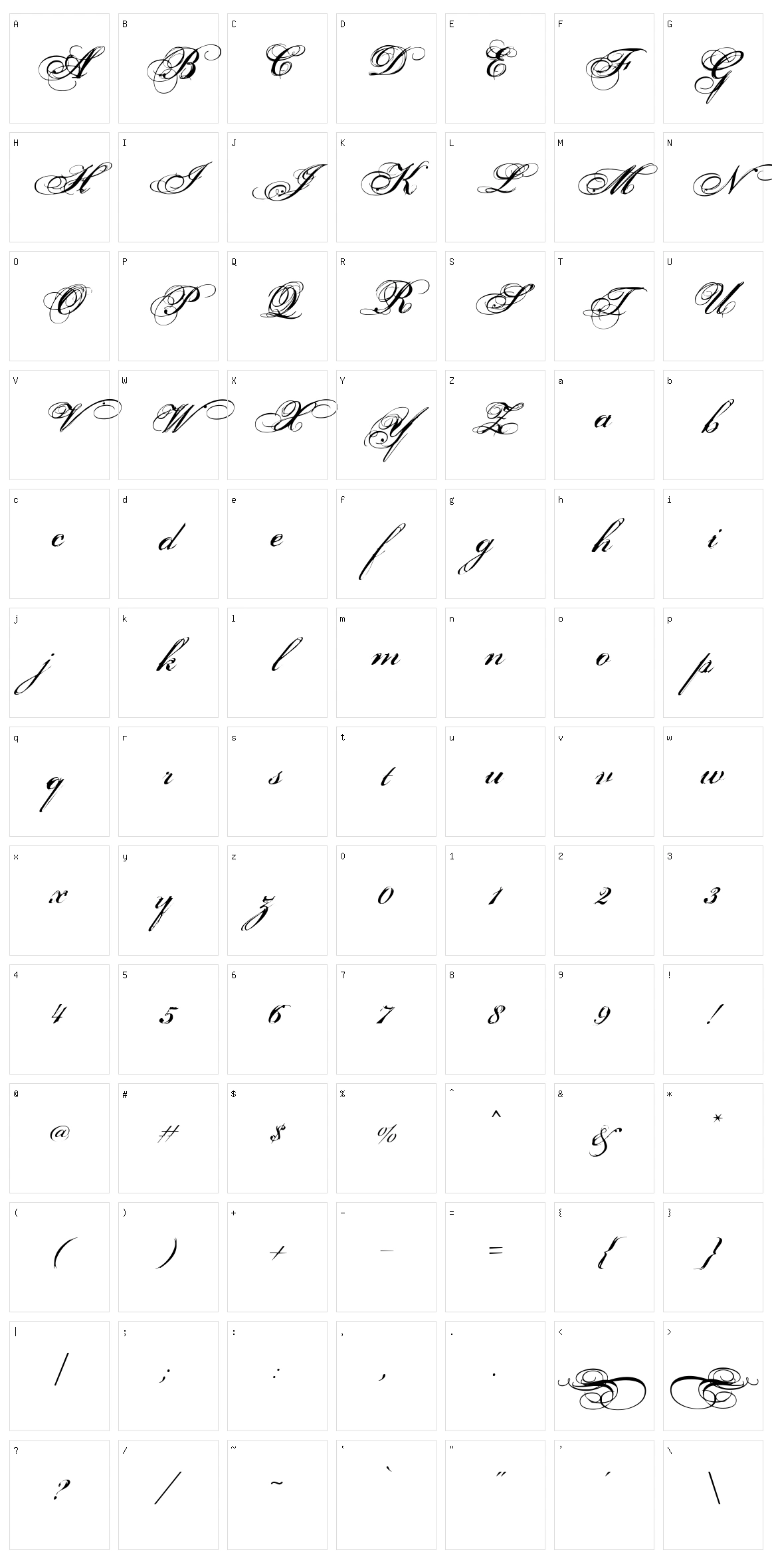 Porcelain Character Set