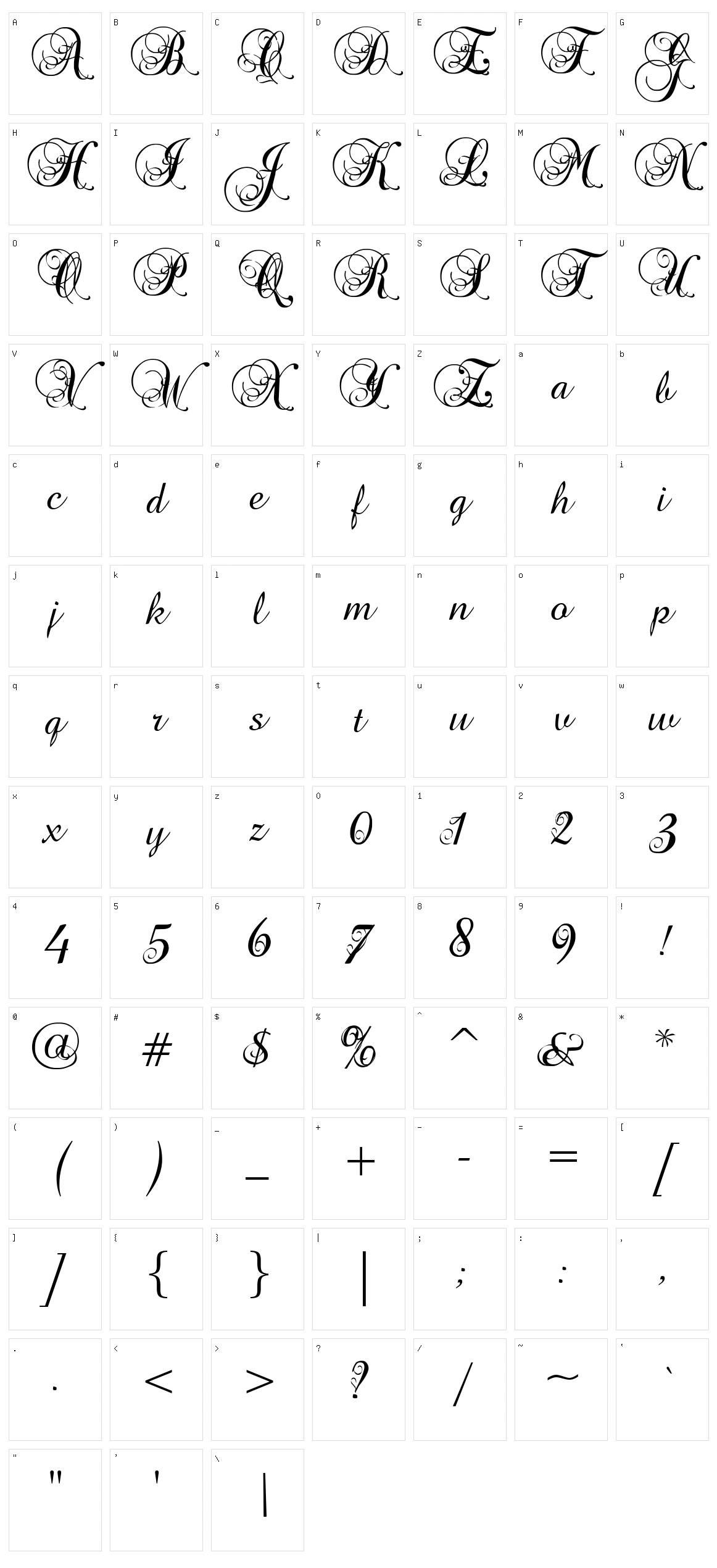 Precious Character Set