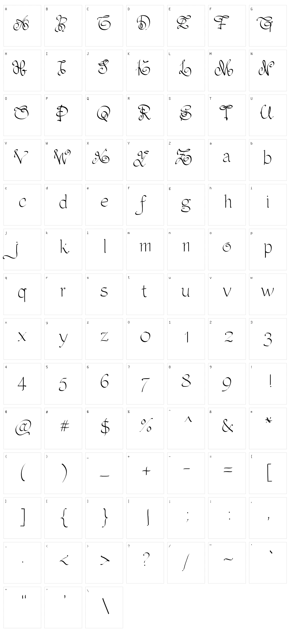 PW Ornaments Character Set