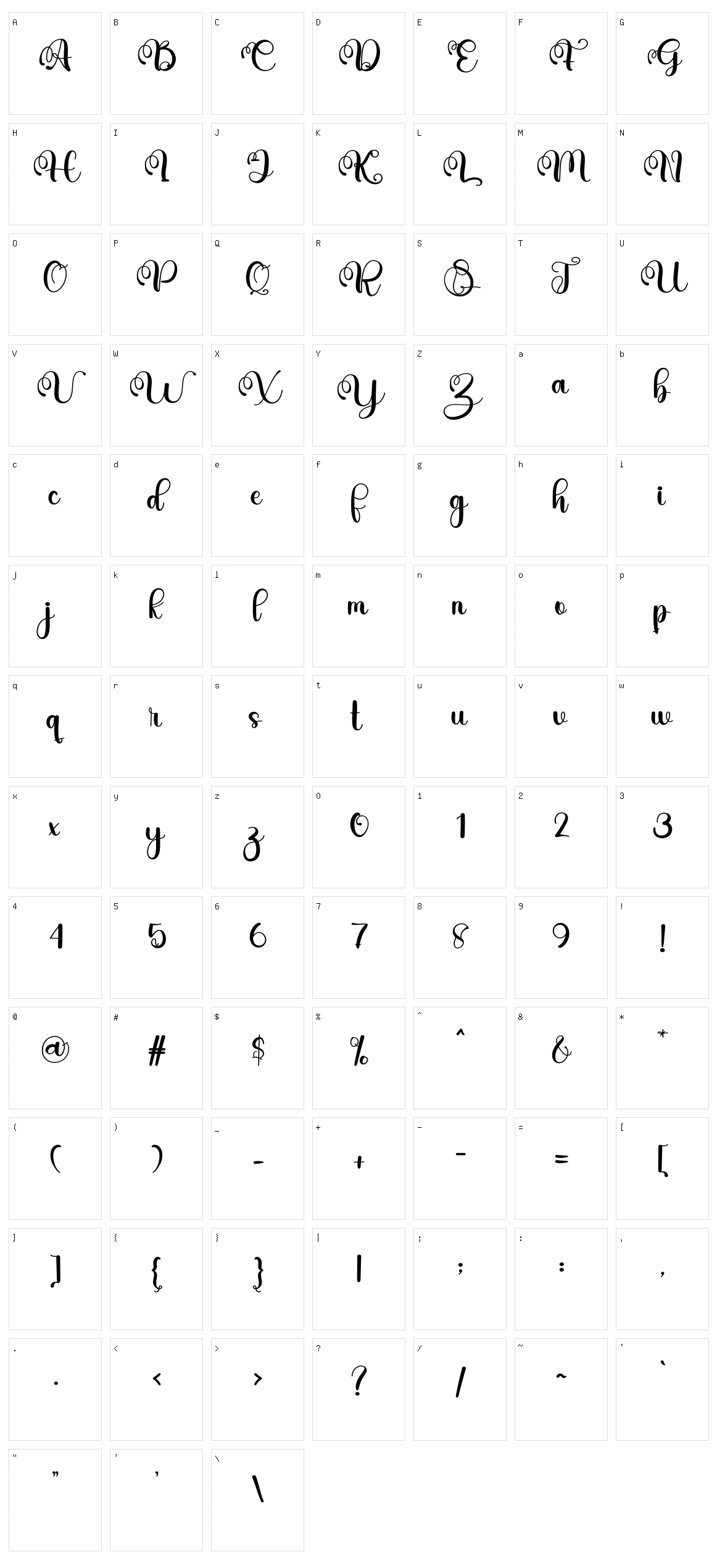 Rabbit Character Set