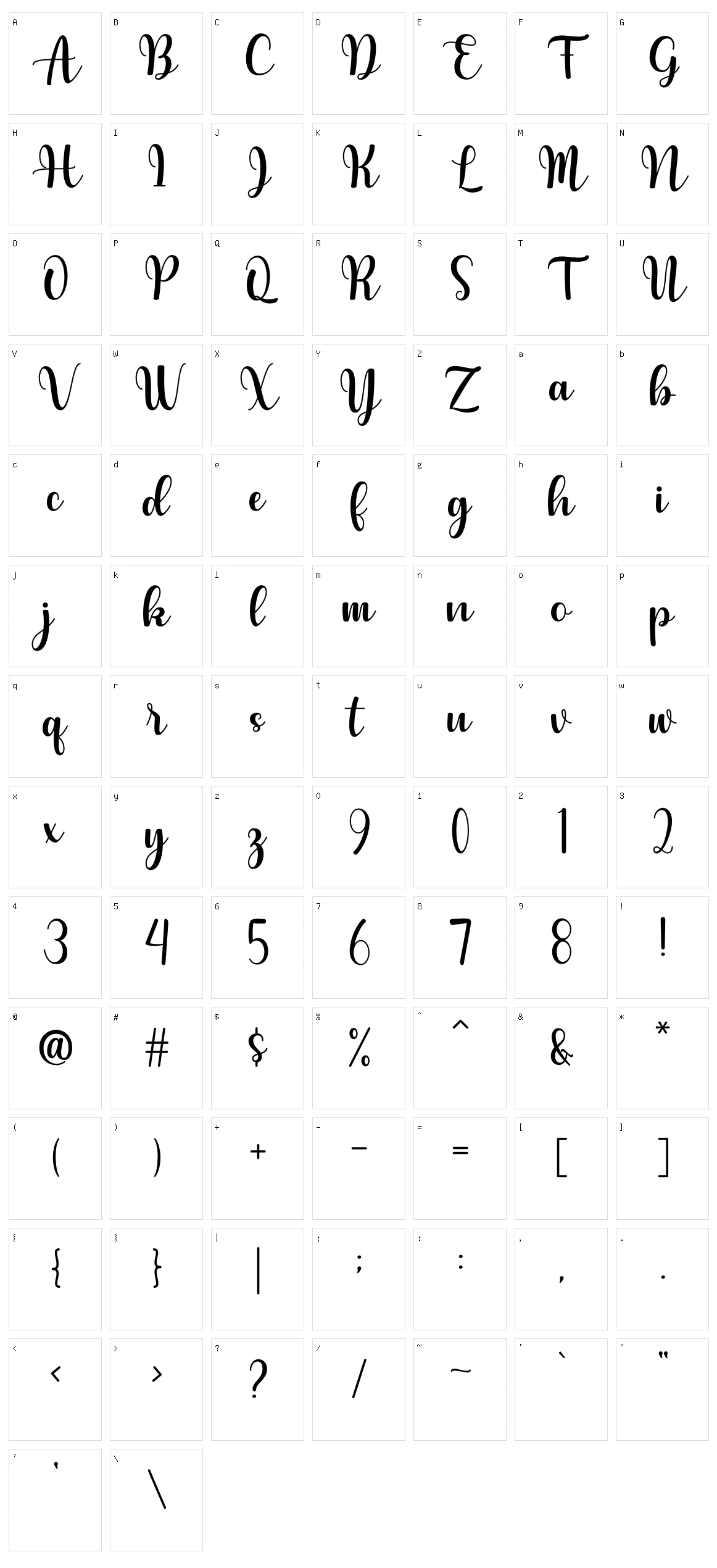 Raelyn Character Set