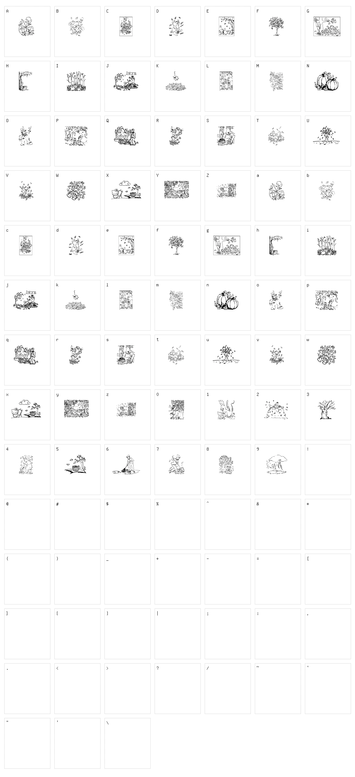 Autumm Character Set