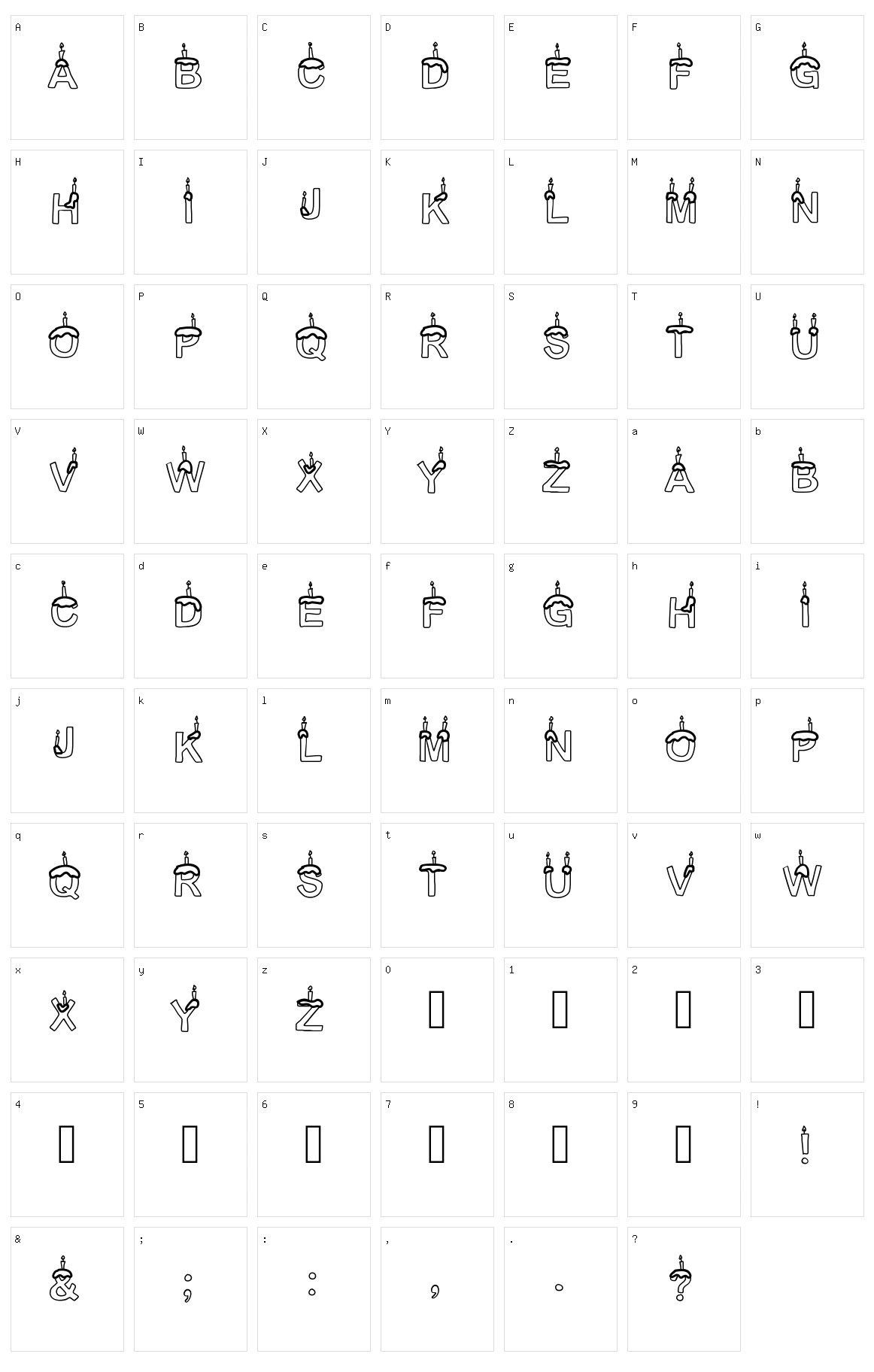 Time To Party Character Set