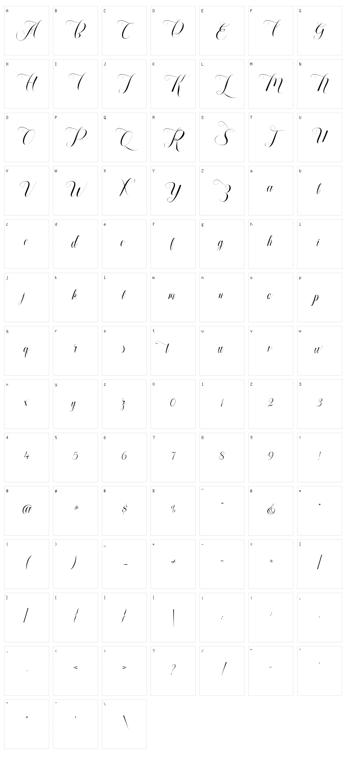 Refadhiana Lajuba Character Set