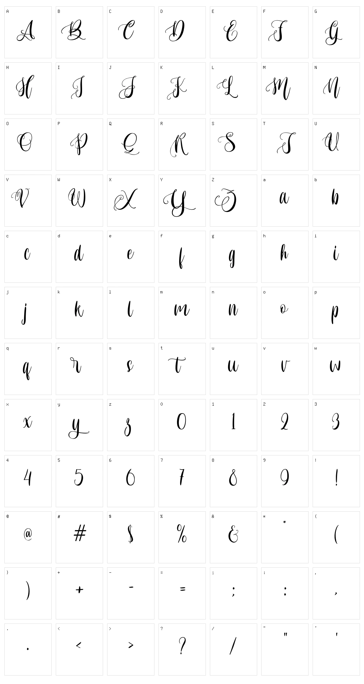 Resemhary Character Set