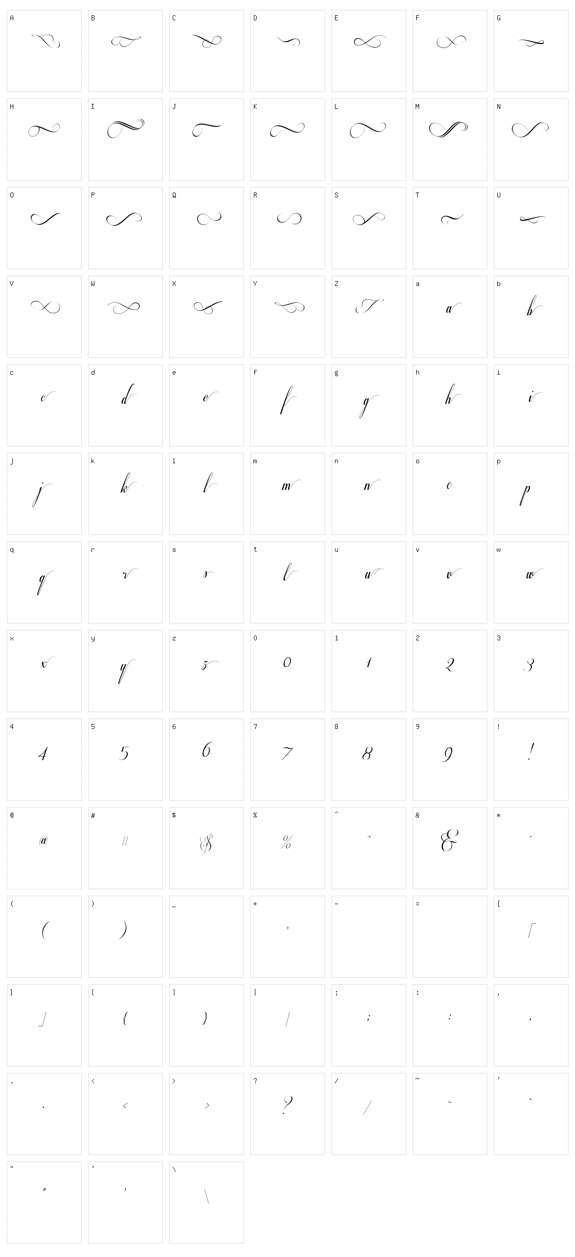 Respective Character Set