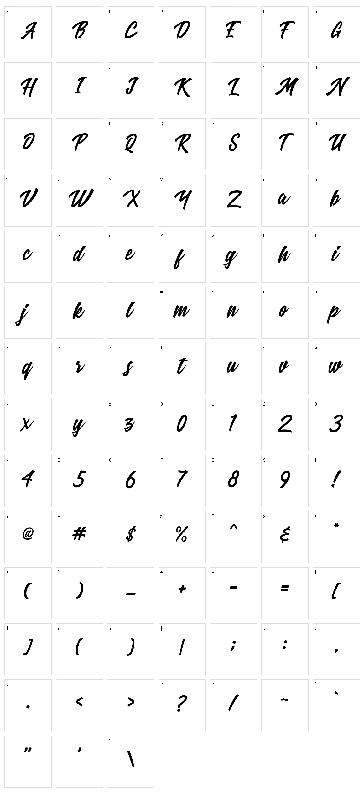 Ricefield Character Set