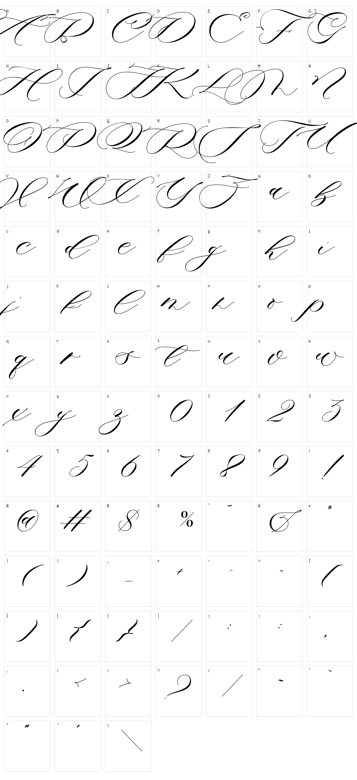 Romantic Soneta Character Set