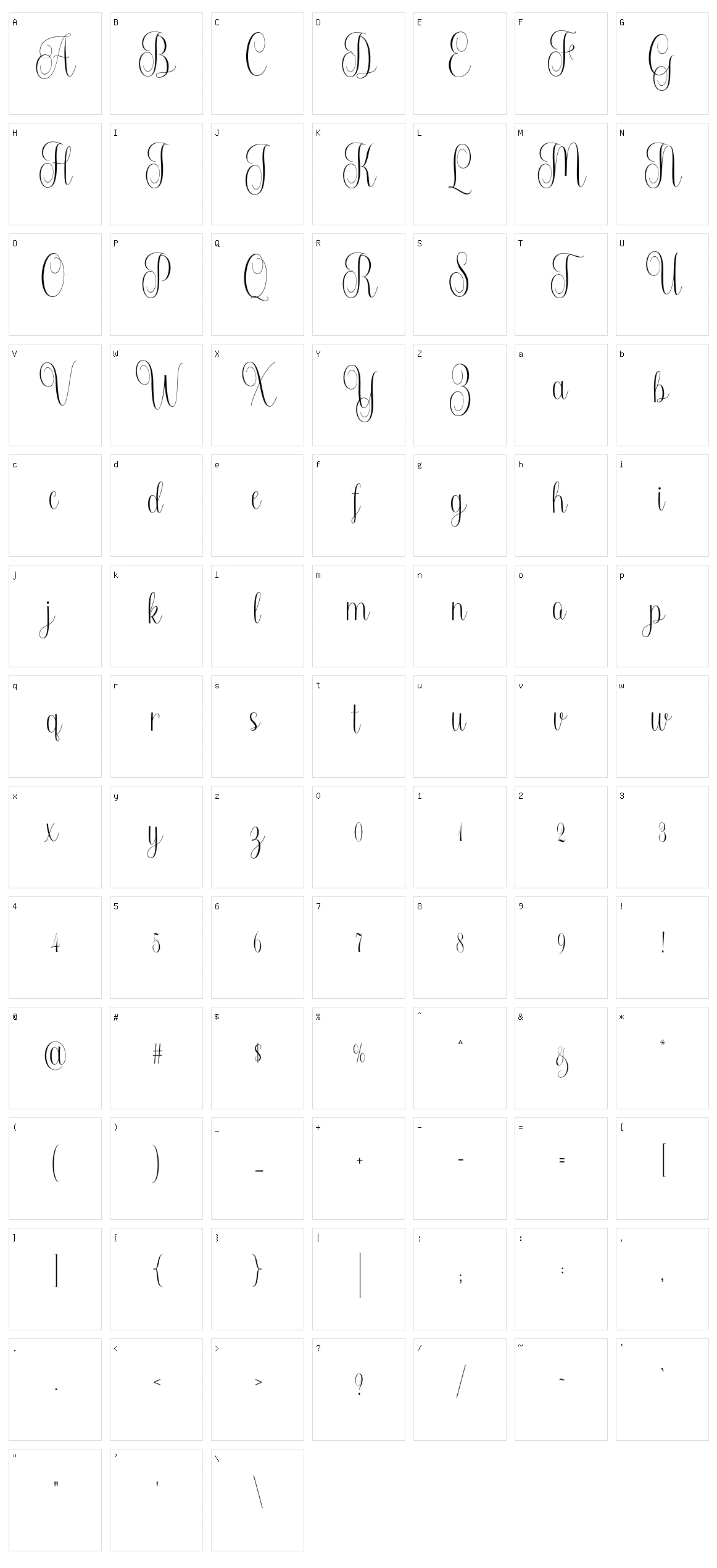 Rostina Character Set